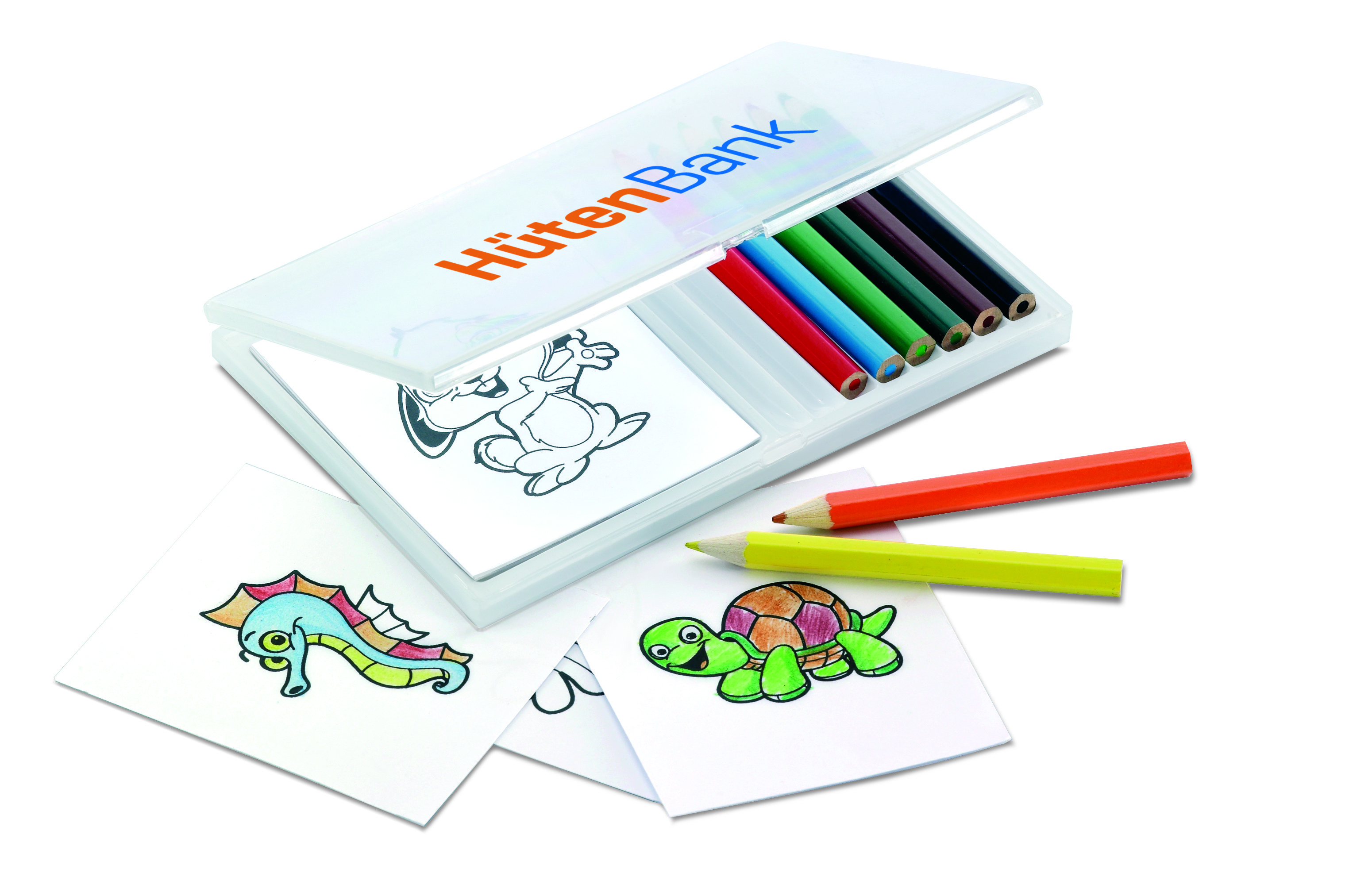 Buntstifte-Set RECREATION mit Malblock - Werbeartikel bedruckbar