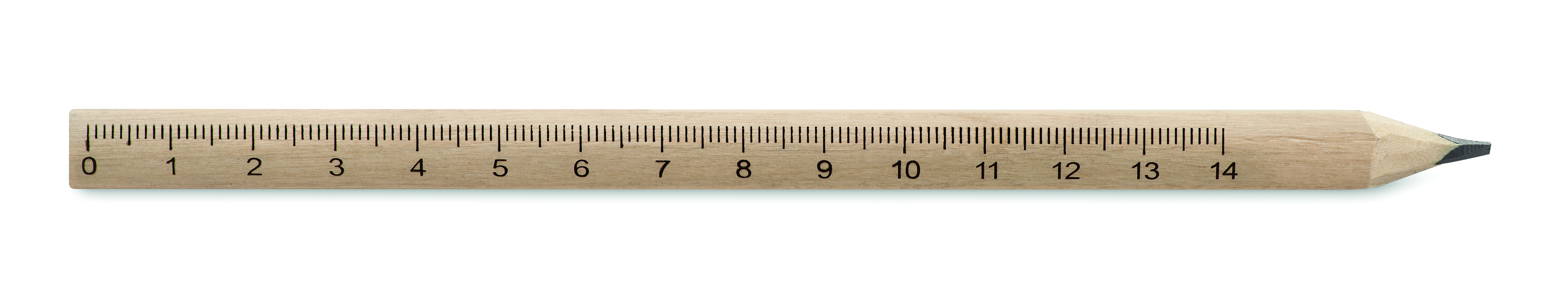 Zimmermanns-Bleistift MADEROS aus Holz mit Lineal – Werbeartikel