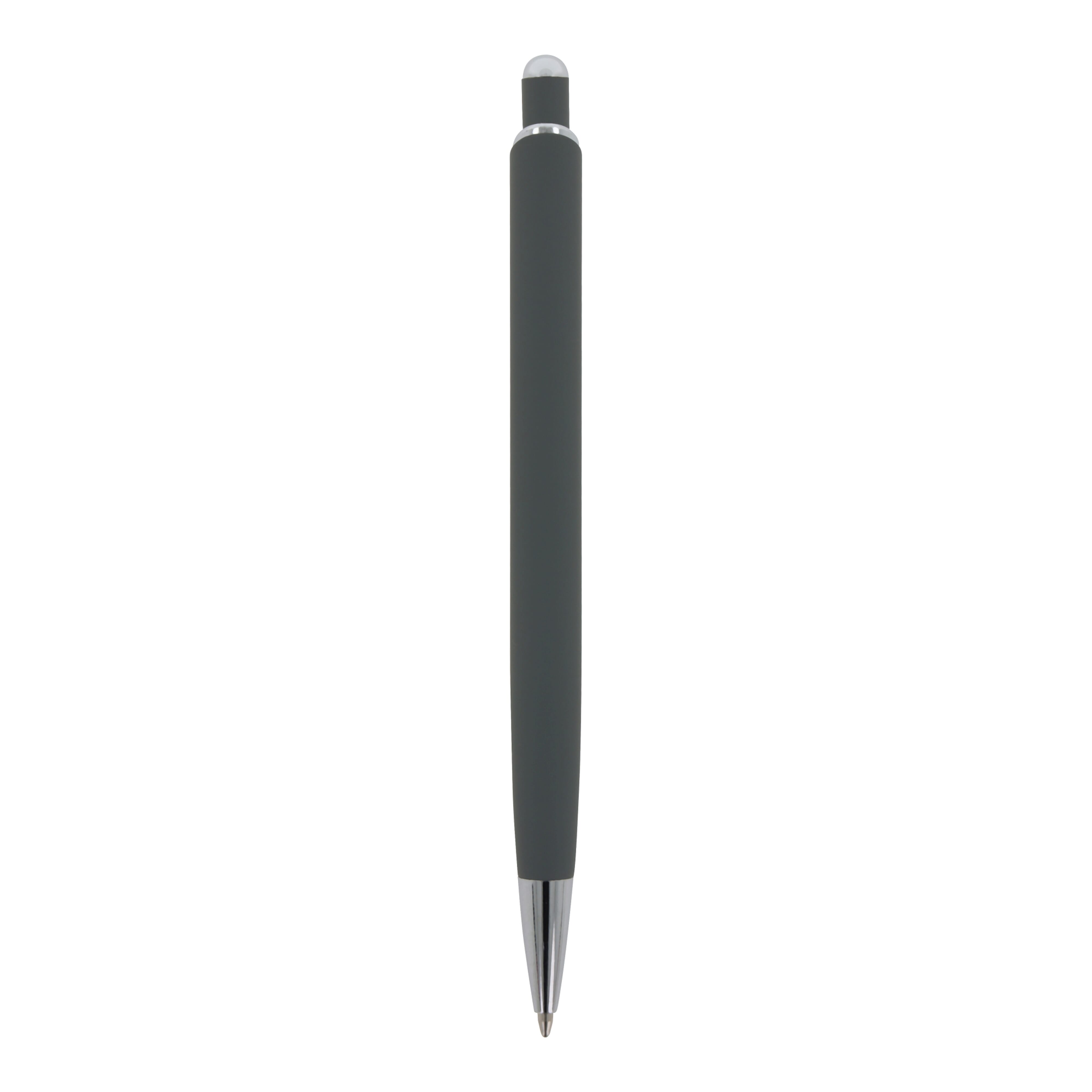 Kugelschreiber Monaco Metall Soft Touch - Aluminium, bedruckbar