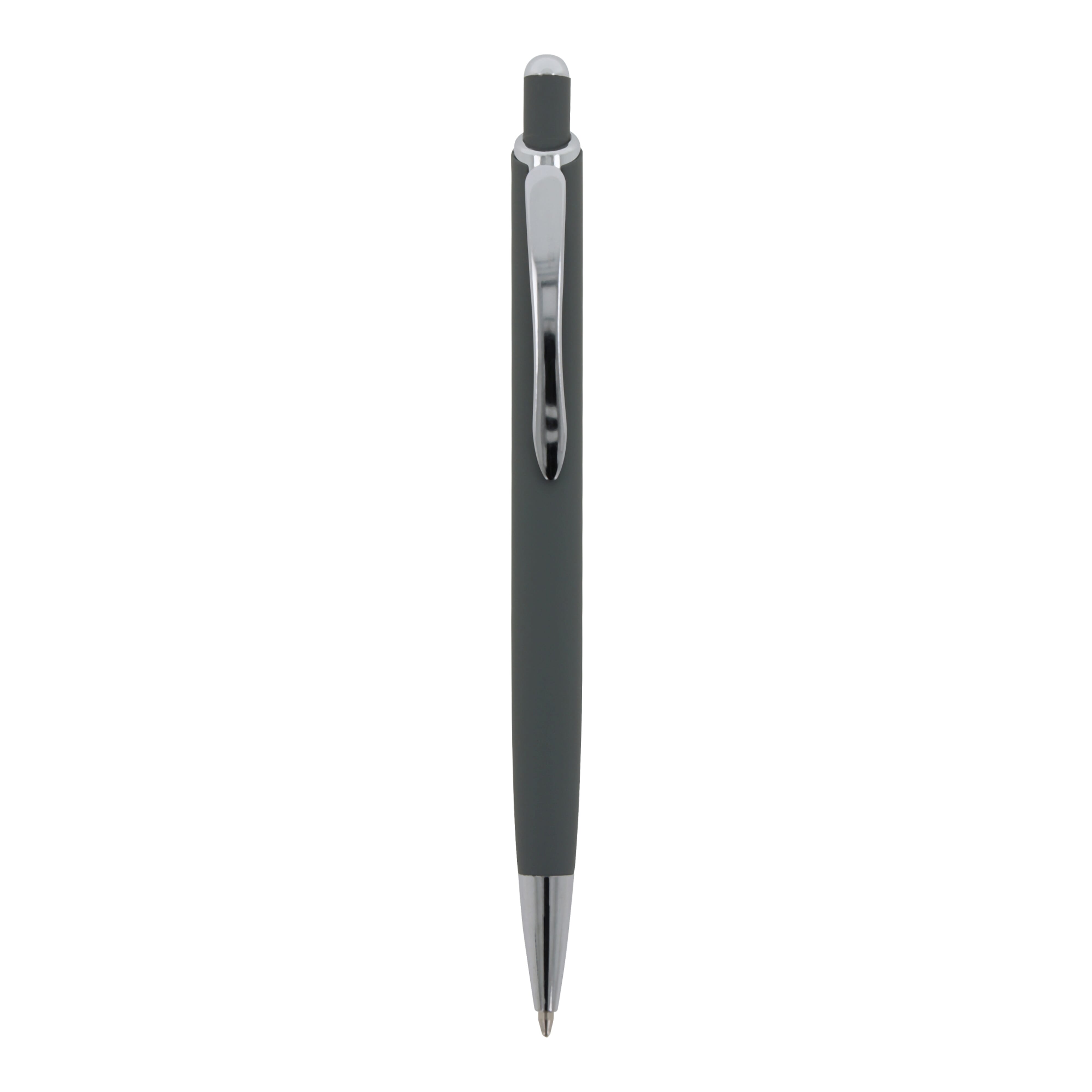 Kugelschreiber Monaco Metall Soft Touch - Aluminium, bedruckbar
