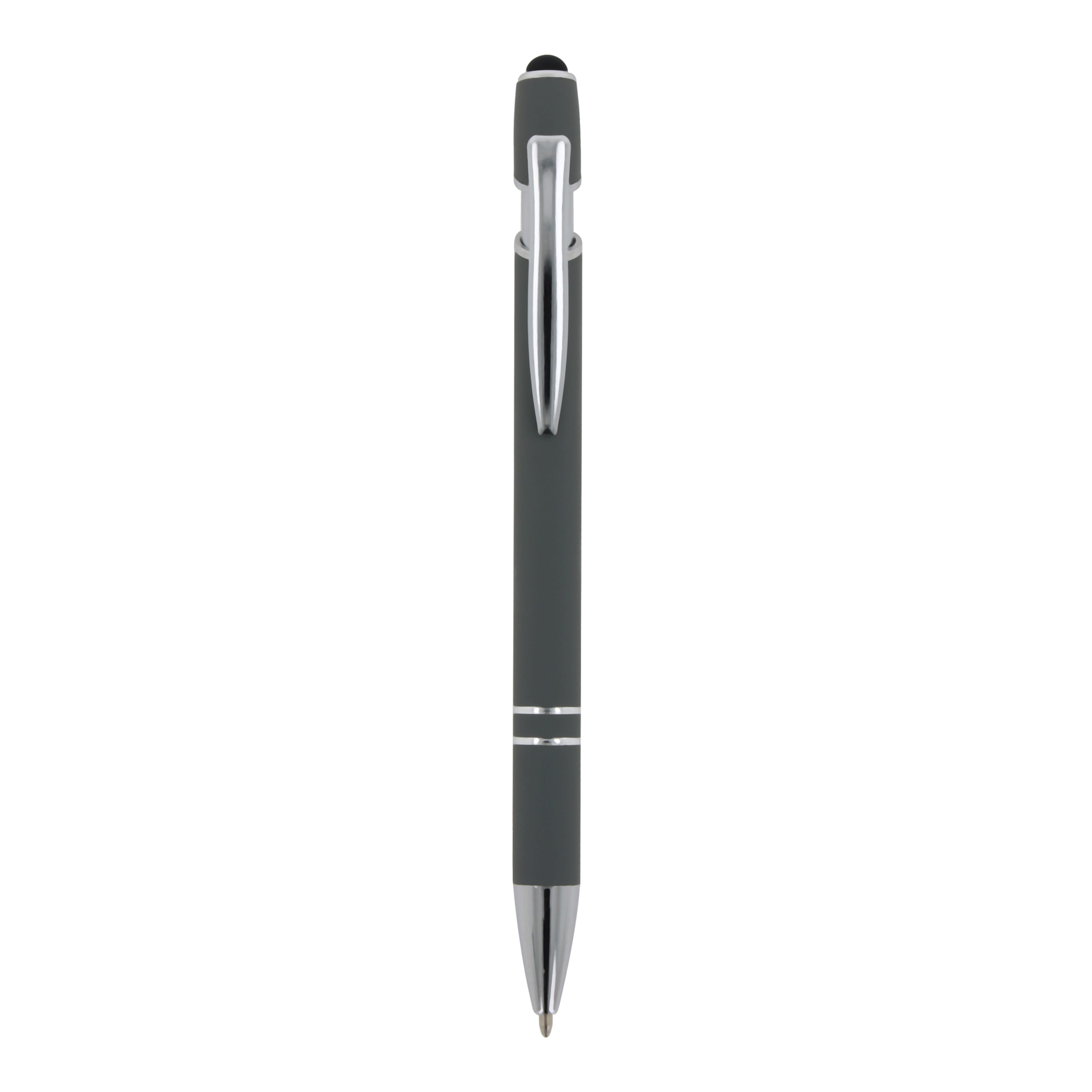 Kugelschreiber Paris Metall Soft Touch - Aluminium mit Stylus, bedruckbar