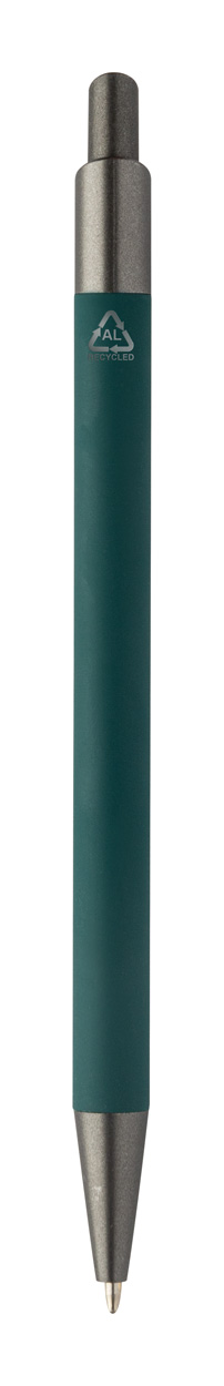 Kugelschreiber Ramet aus recyceltem Aluminium, gummiert – Werbeartikel