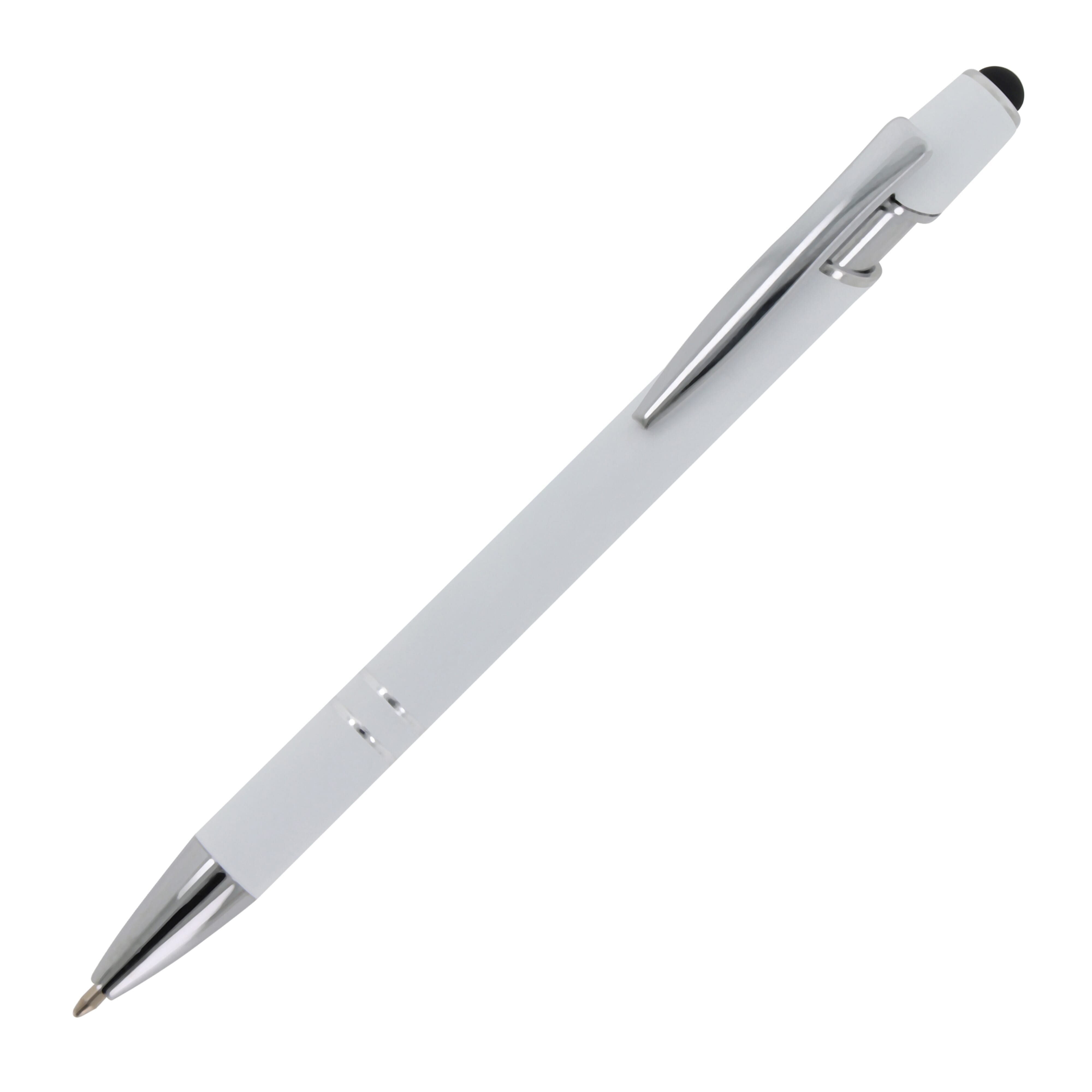 Kugelschreiber Paris Metall Soft Touch - Aluminium mit Stylus, bedruckbar
