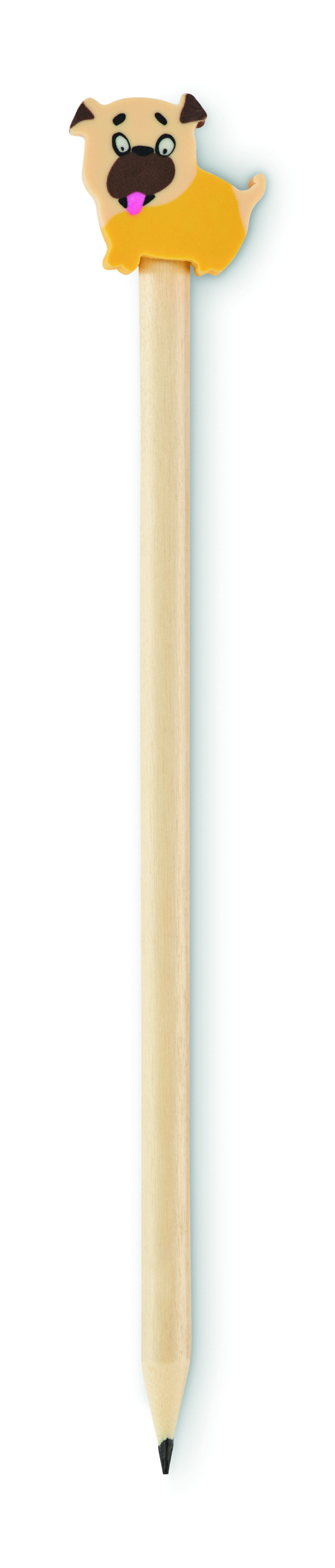 Holzbleistift CIRCO mit Radiergummi in Tierform – Werbeartikel bedruckbar