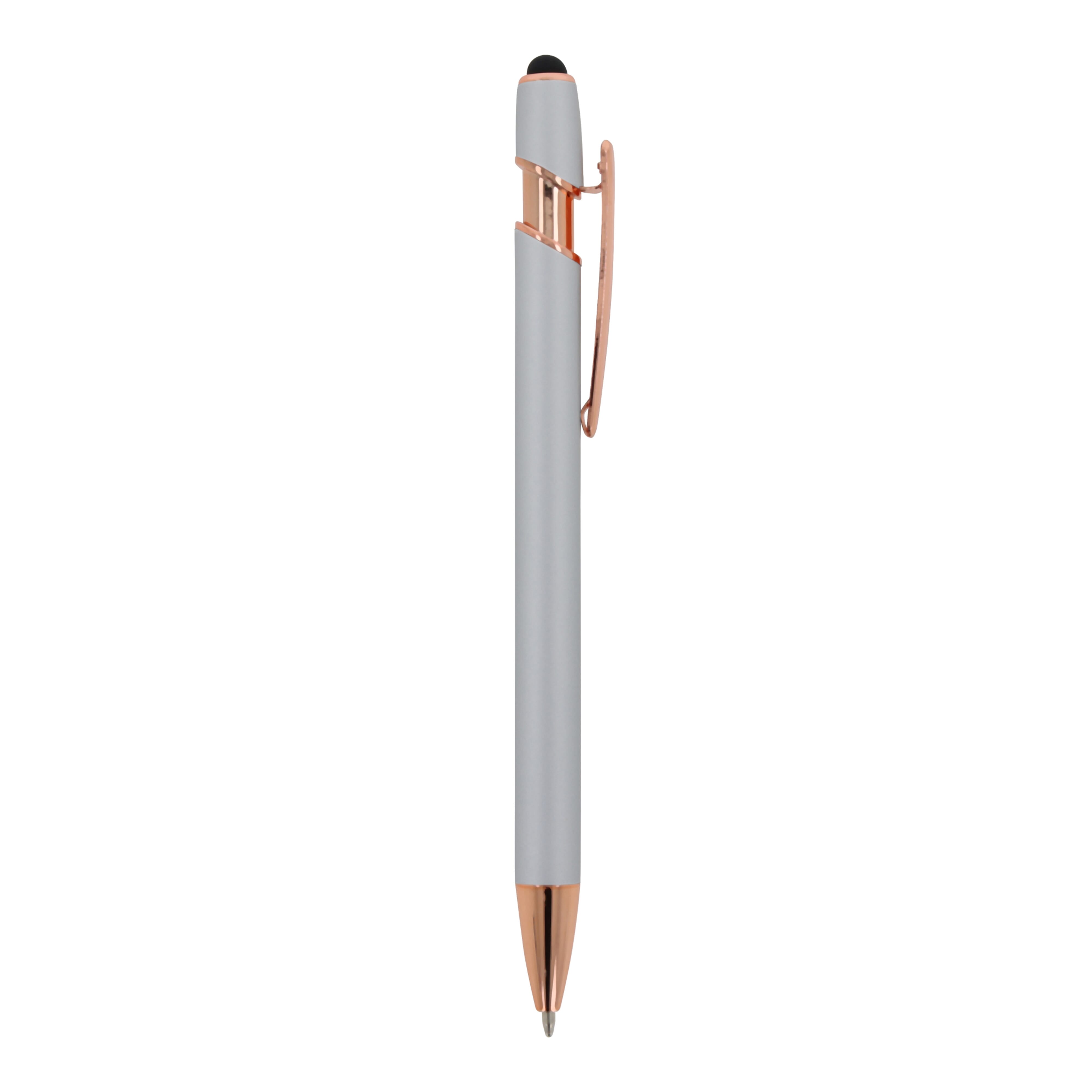 Kugelschreiber Paris Deluxe Metall gummiert mit Stylus, Werbeartikel