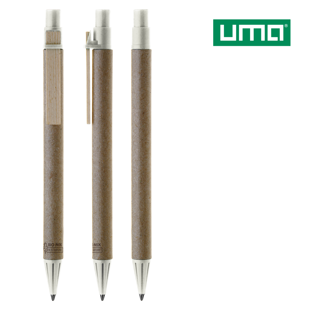 PAPER PEN Druckkugelschreiber aus Pappe mit Holzclip – bedruckbar