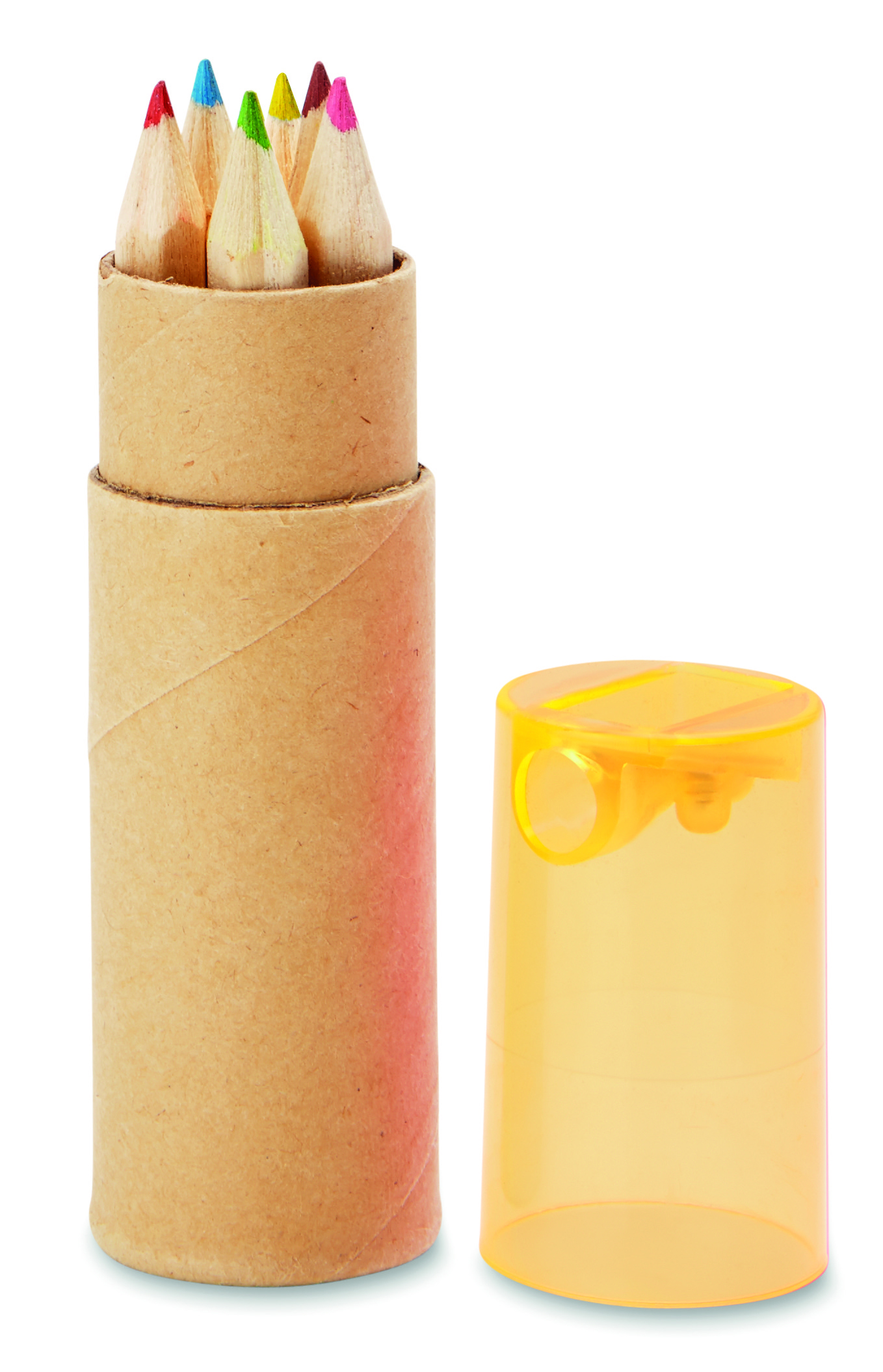 Buntstifte-Set PETIT LAMBUT Werbeartikel – 6 Stifte mit Anspitzer