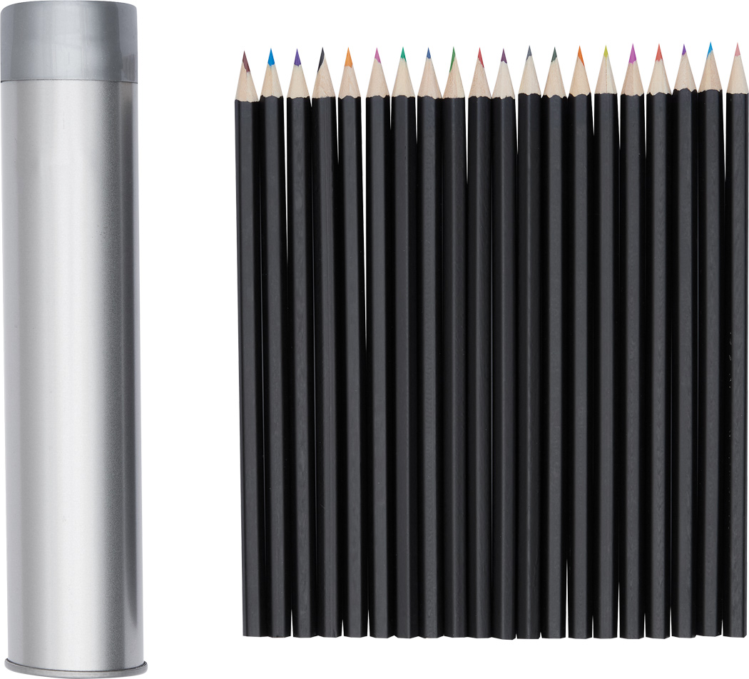 Buntstifte COLOUR BALANCE - 20 Stück in Metalldose, Werbeartikel