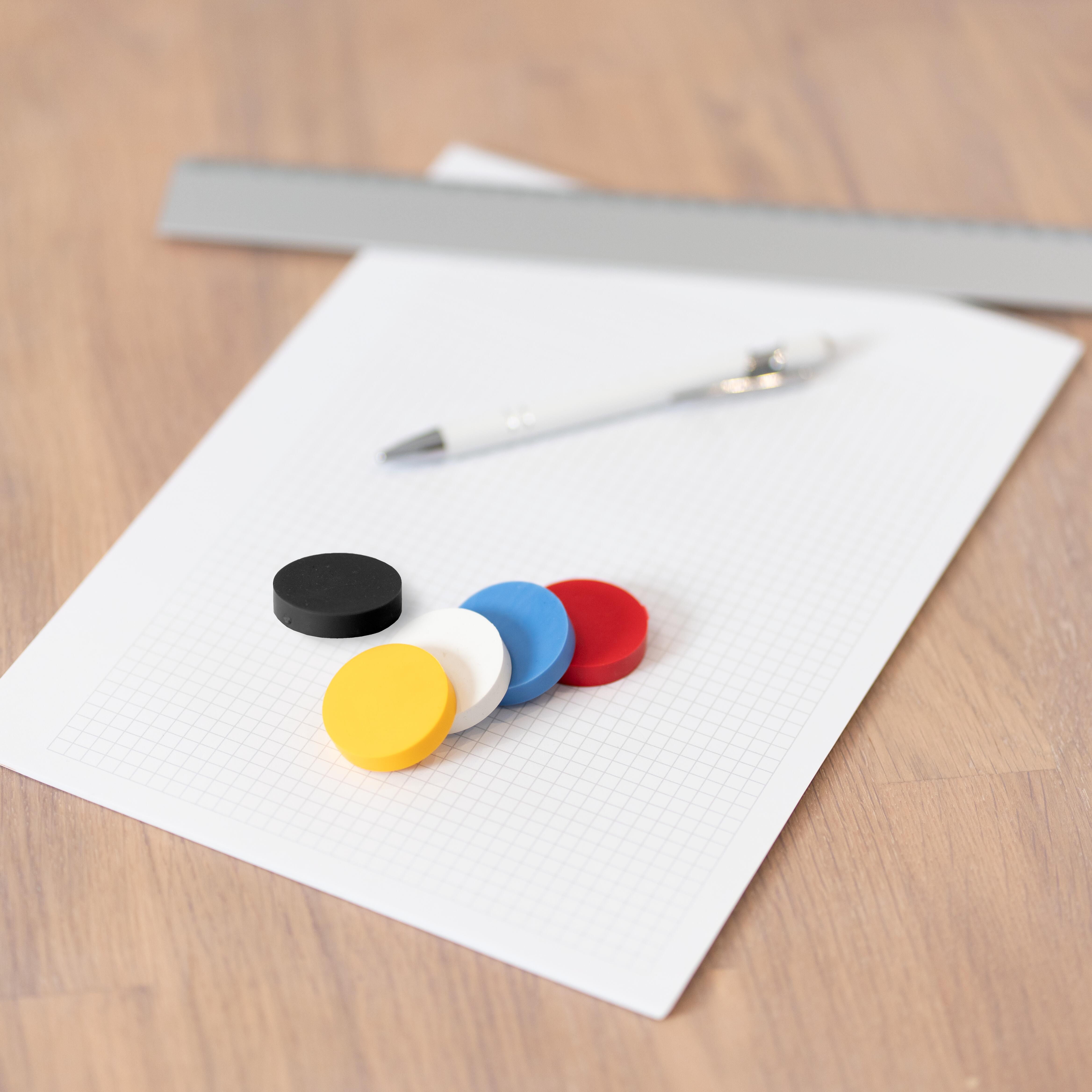 Radiergummi Rund als Werbeartikel - bedruckbar, für Bleistift & Buntstift