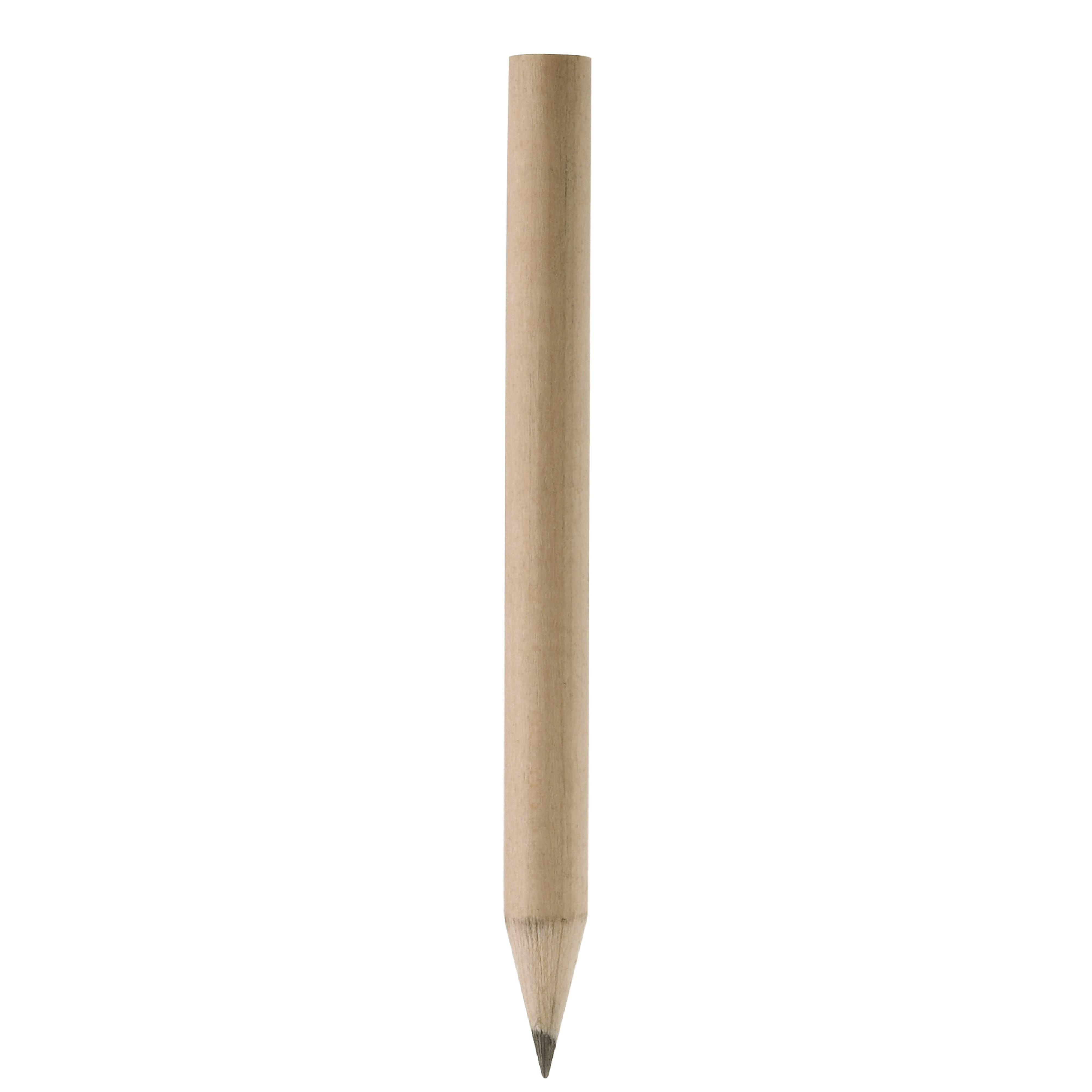 Minibleistift aus Holz – gespitzt, bedruckbar als Werbeartikel