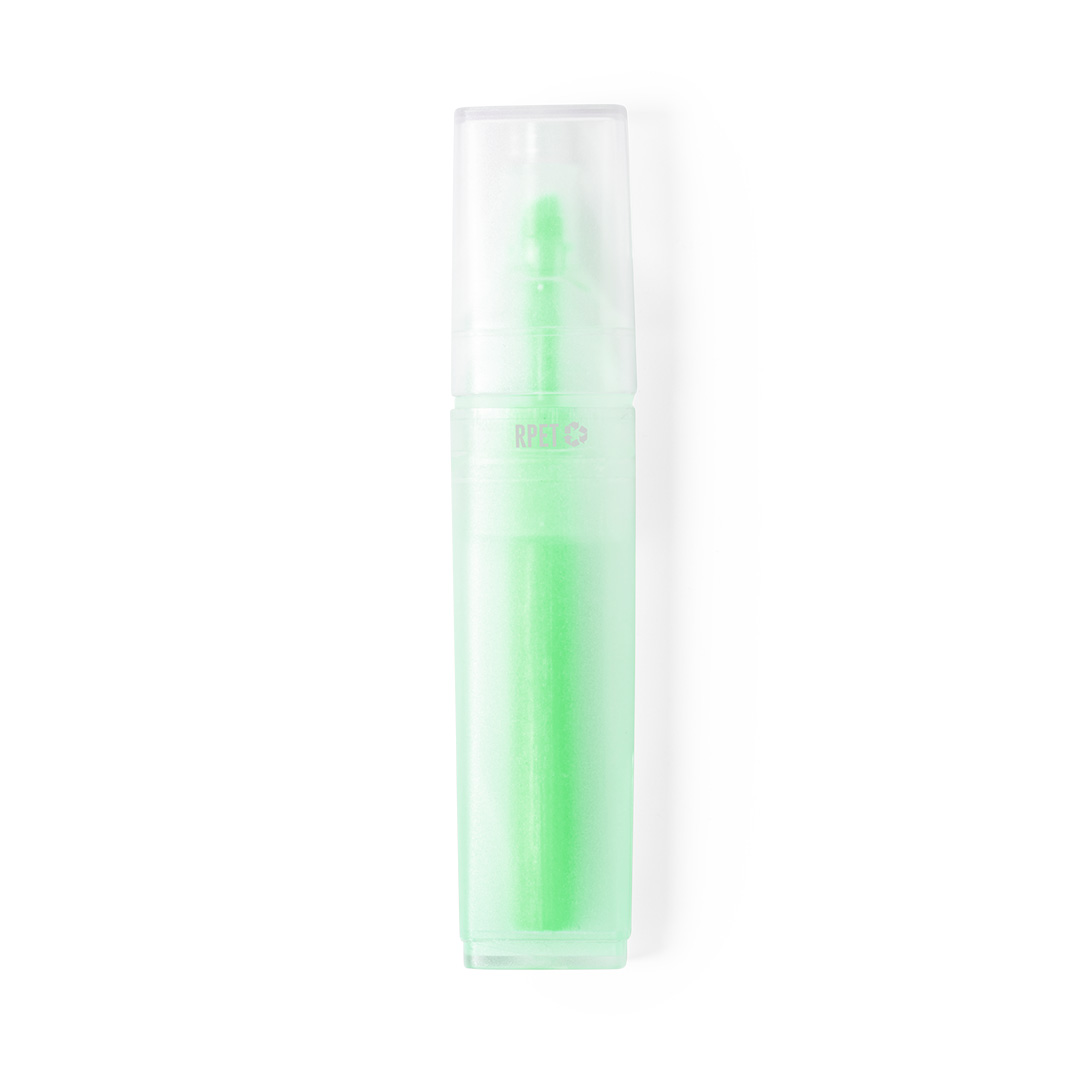 Textmarker Conrad aus RPET – bedruckbarer Werbeartikel, transparent