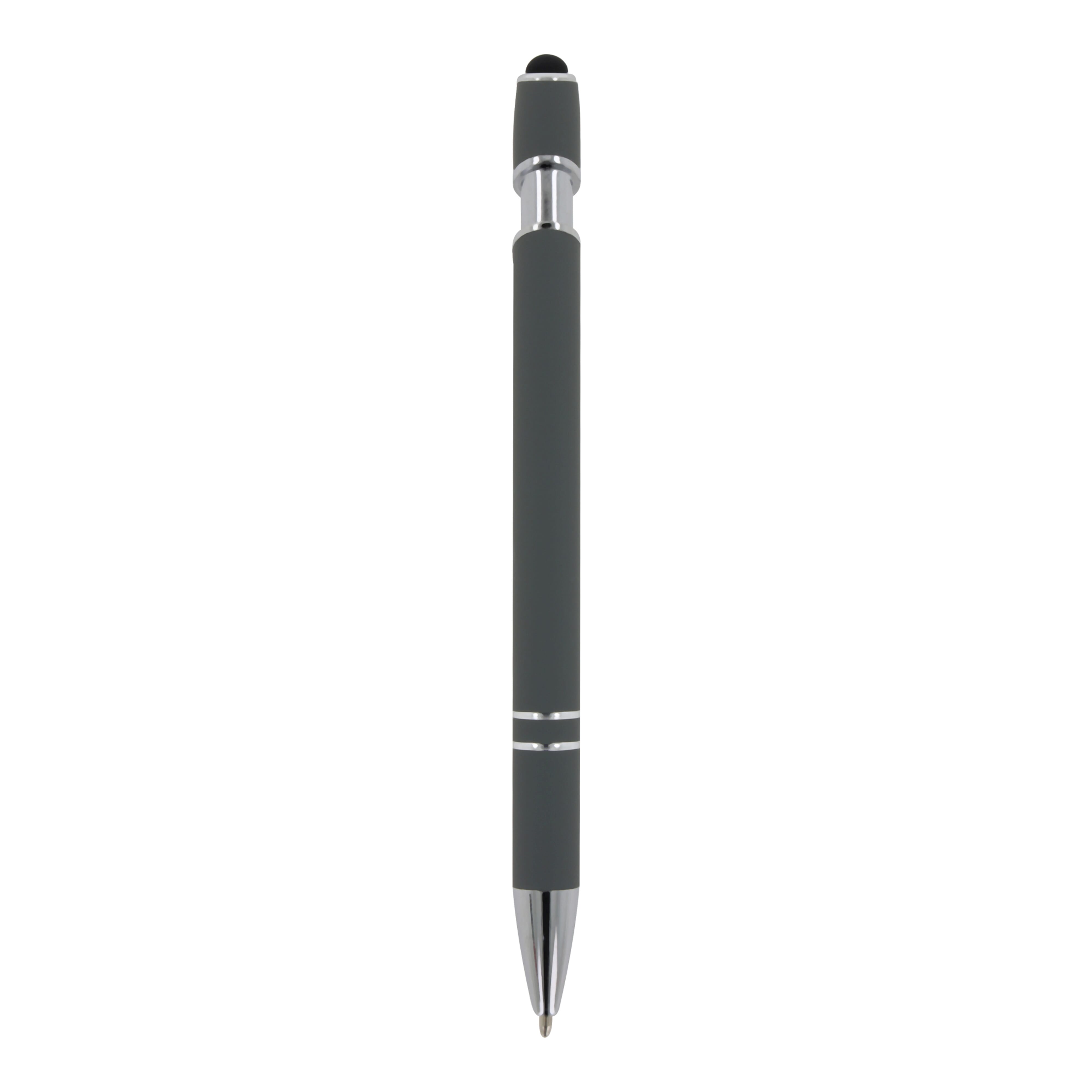 Kugelschreiber Paris Metall Soft Touch - Aluminium mit Stylus, bedruckbar