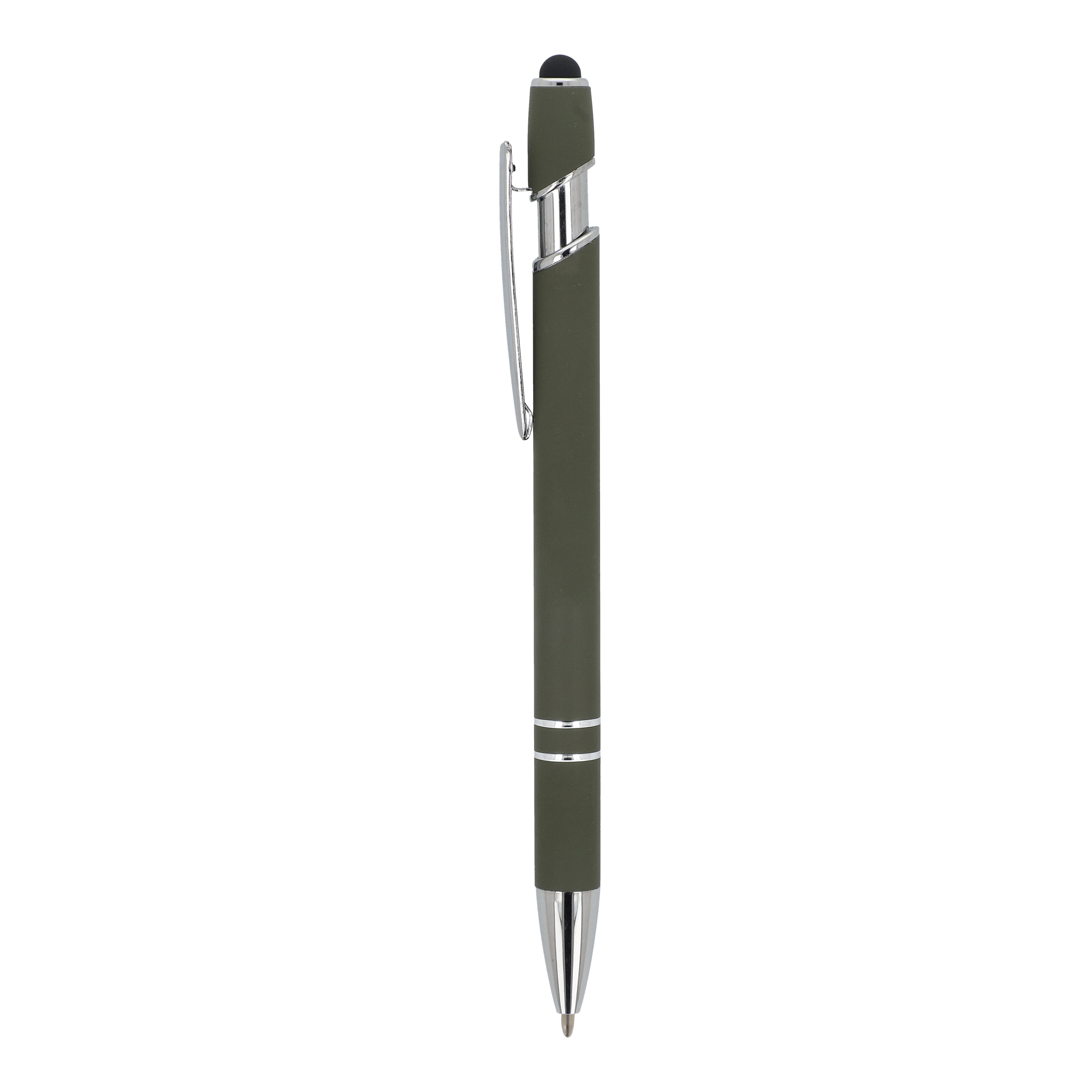 Kugelschreiber Paris Metall Soft Touch - Aluminium mit Stylus, bedruckbar