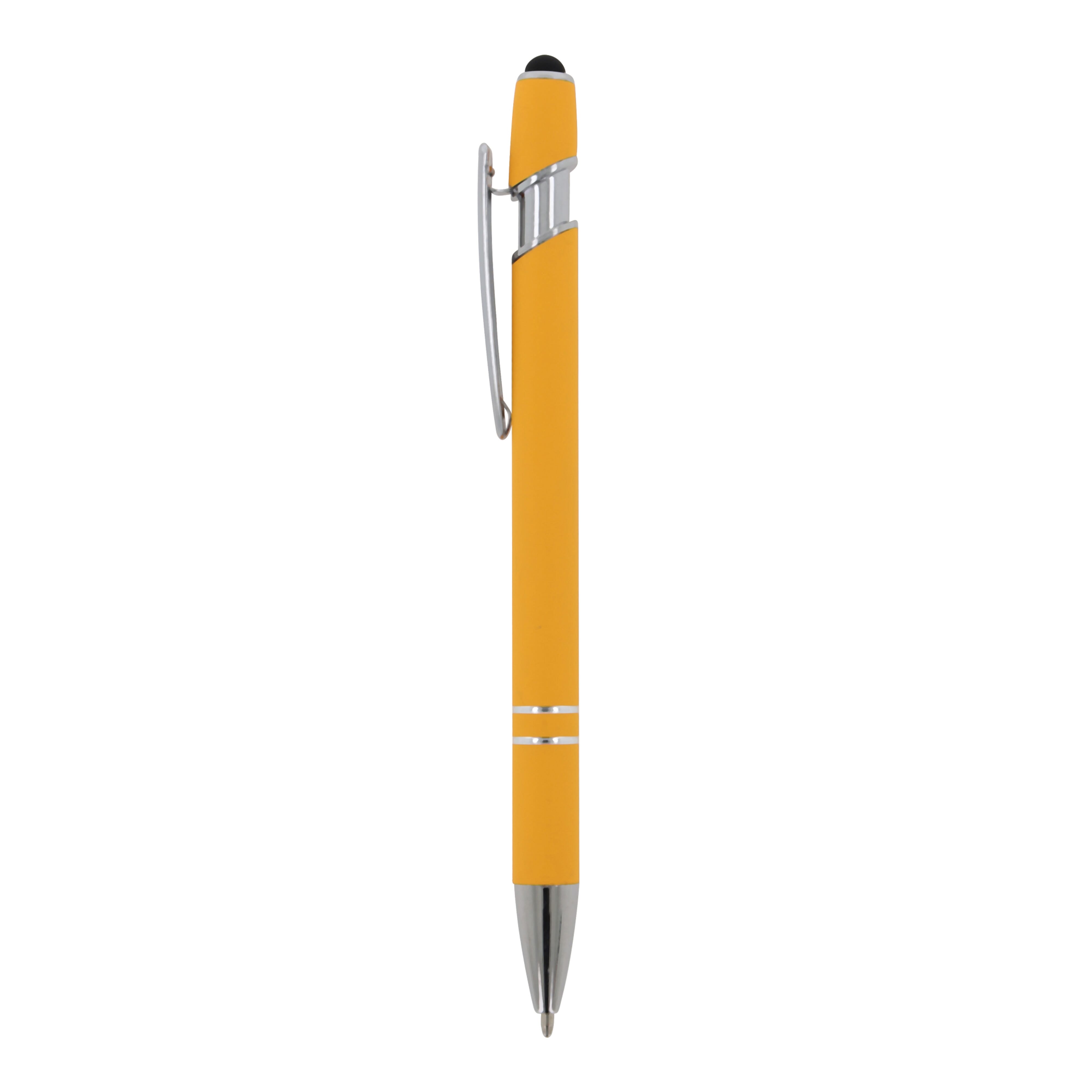 Kugelschreiber Paris Metall Soft Touch - Aluminium mit Stylus, bedruckbar