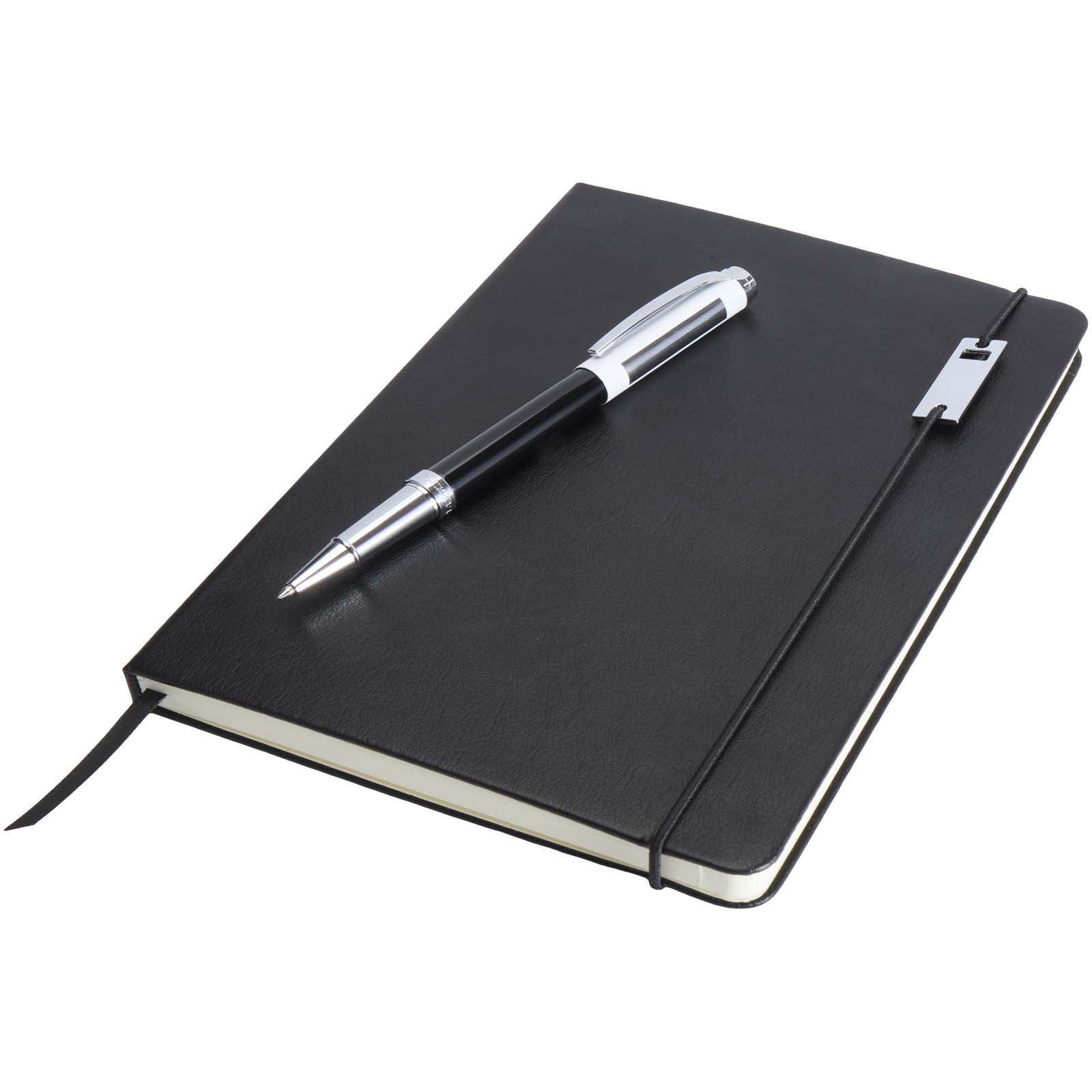 Legato Notizbuch-Set A5 Hardcover mit Tintenroller, bedruckbar