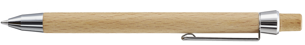BEECH Holz-Druckkugelschreiber aus Buchenholz, Metallclip – uma