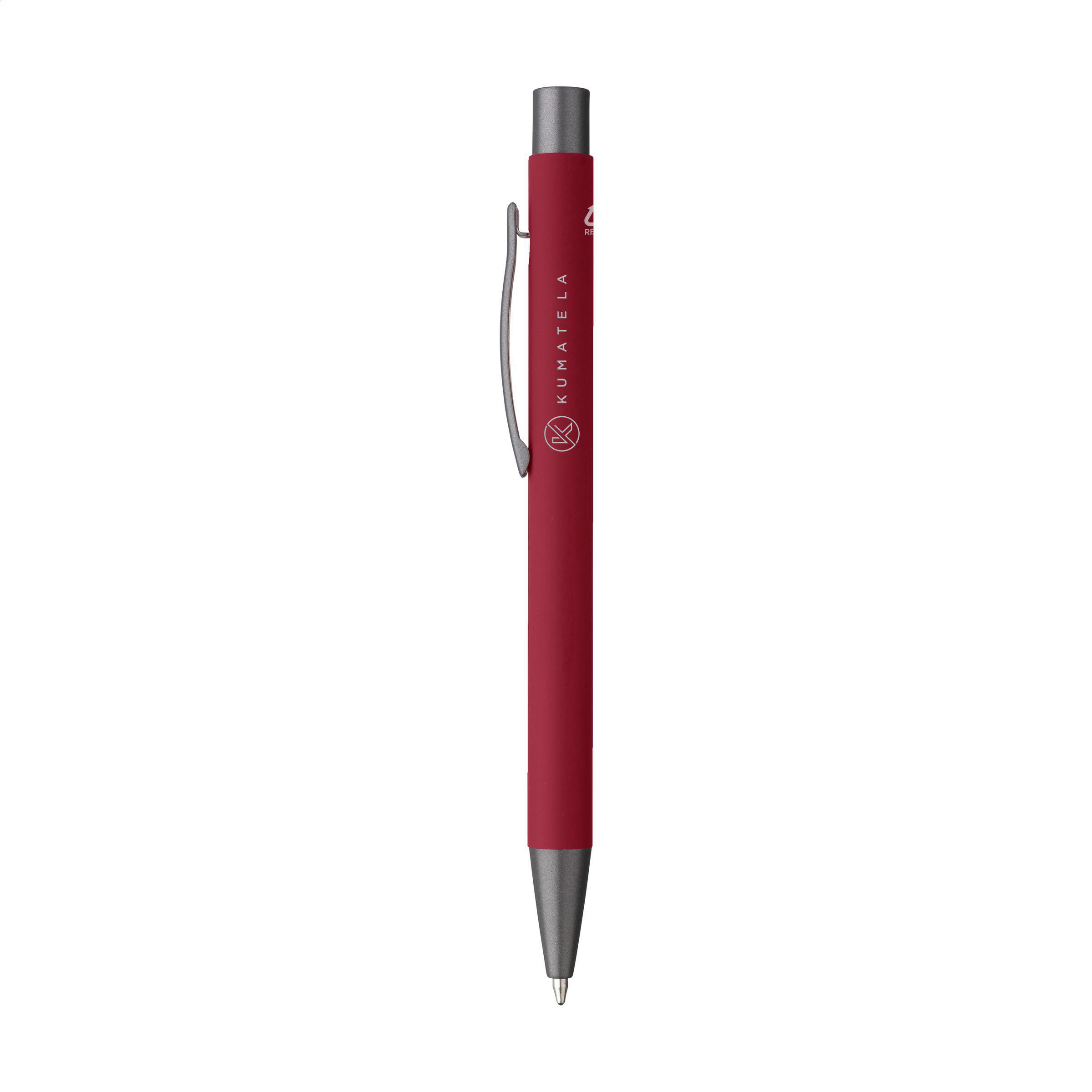 Kugelschreiber Brady Soft Touch aus recyceltem Aluminium, bedruckbar