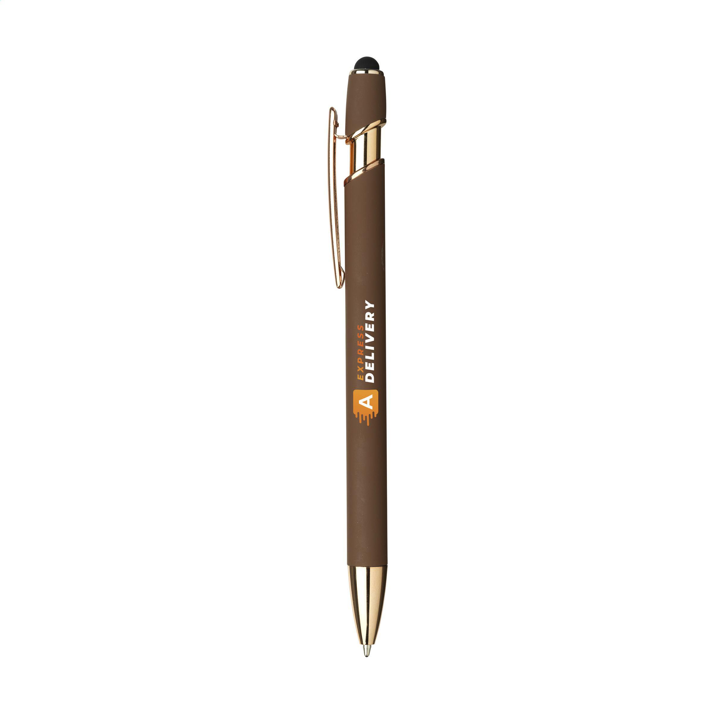 Kugelschreiber Luca Copper Stylus – recyceltes Alu, SoftTouch, RCS