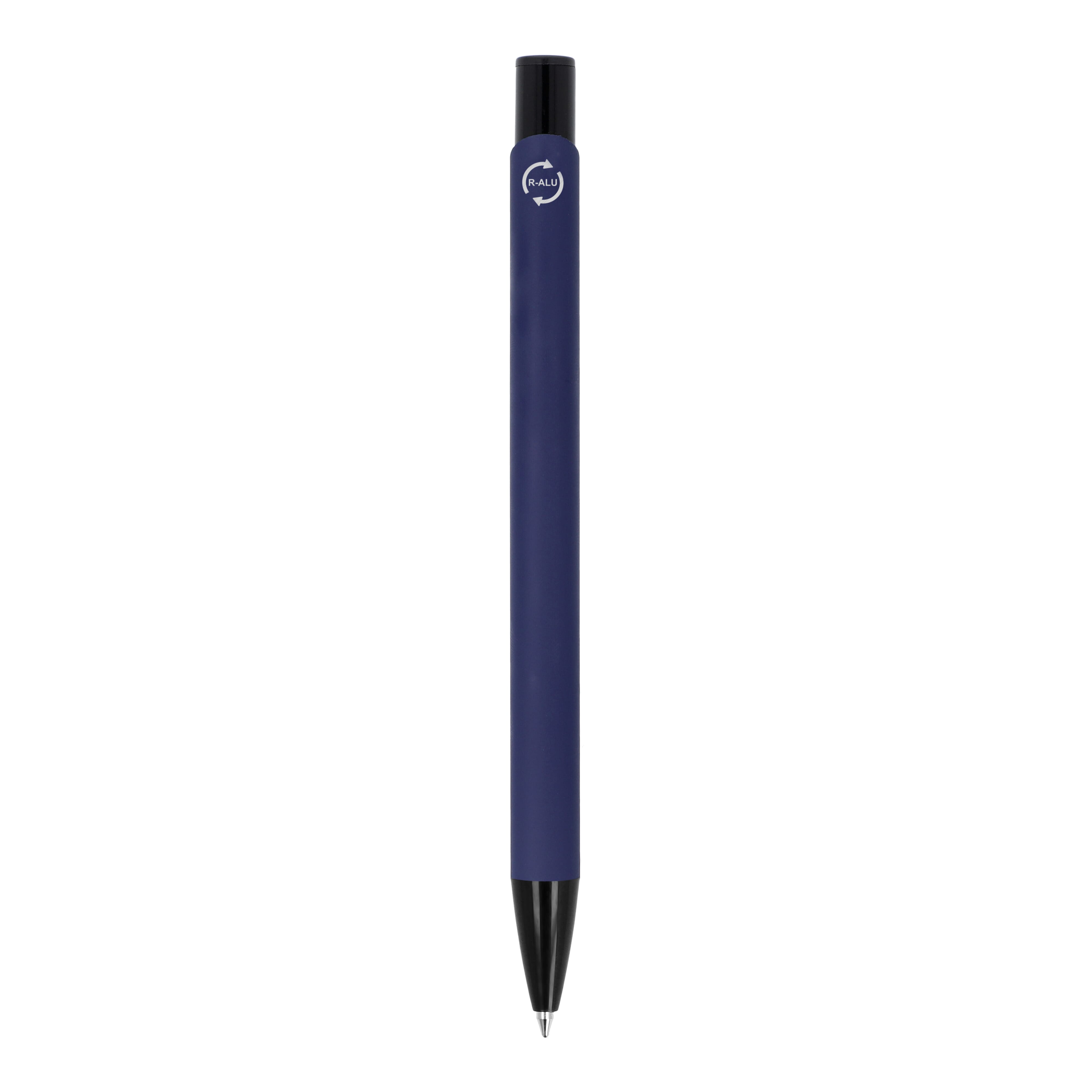 Kugelschreiber Alicante Soft-Touch, Recycling-Aluminium, blaue Tinte
