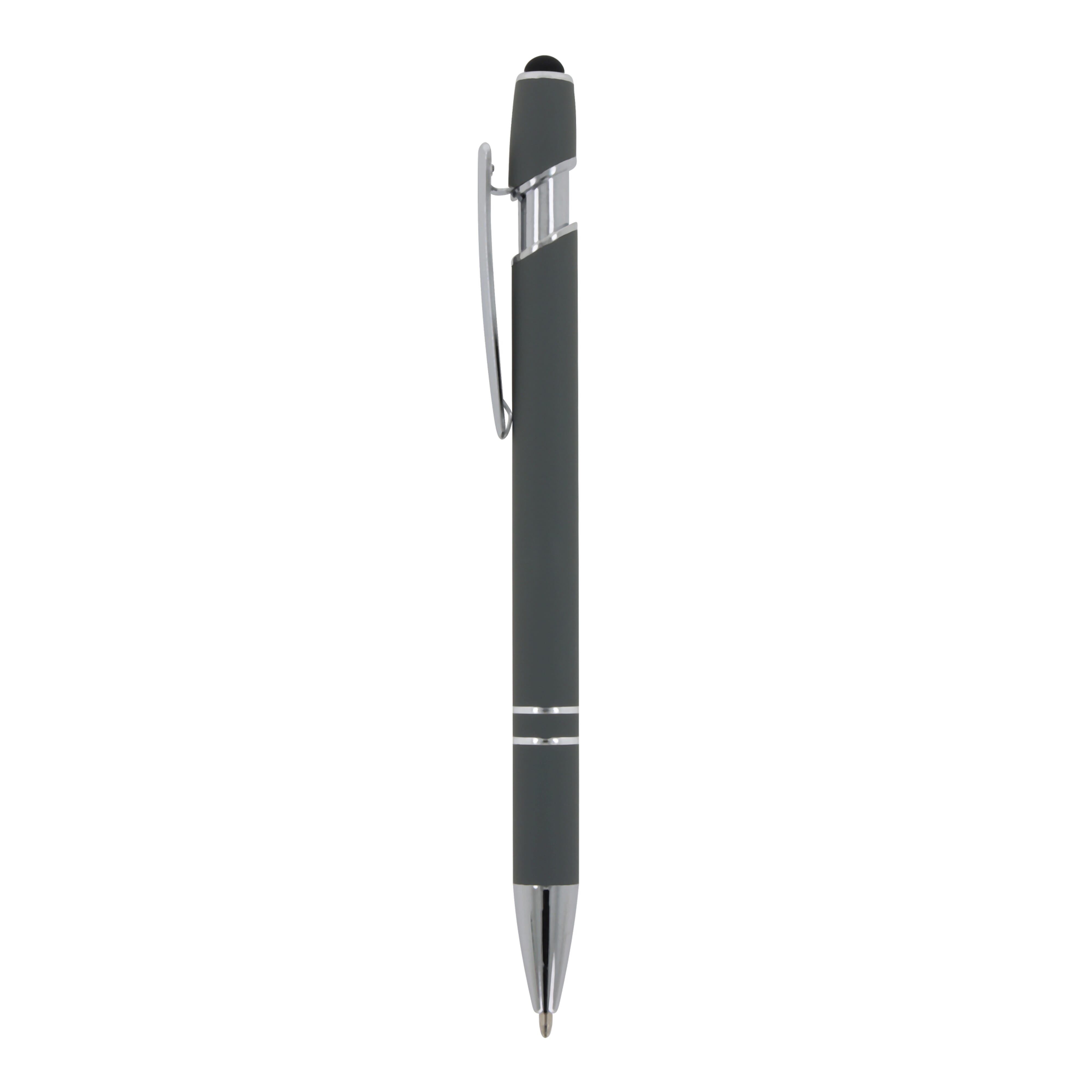 Kugelschreiber Paris Metall Soft Touch - Aluminium mit Stylus, bedruckbar