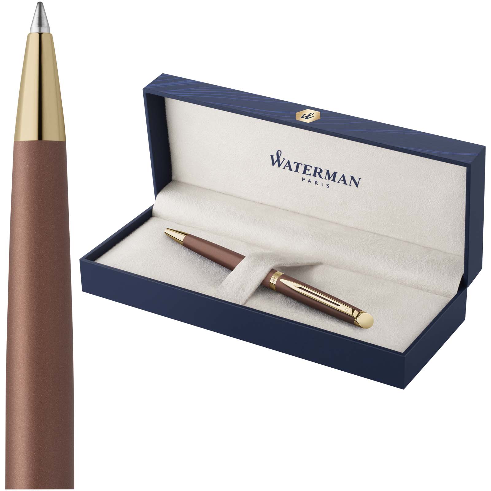 Waterman Hemisphere Kugelschreiber M aus Edelstahl, bedruckbar