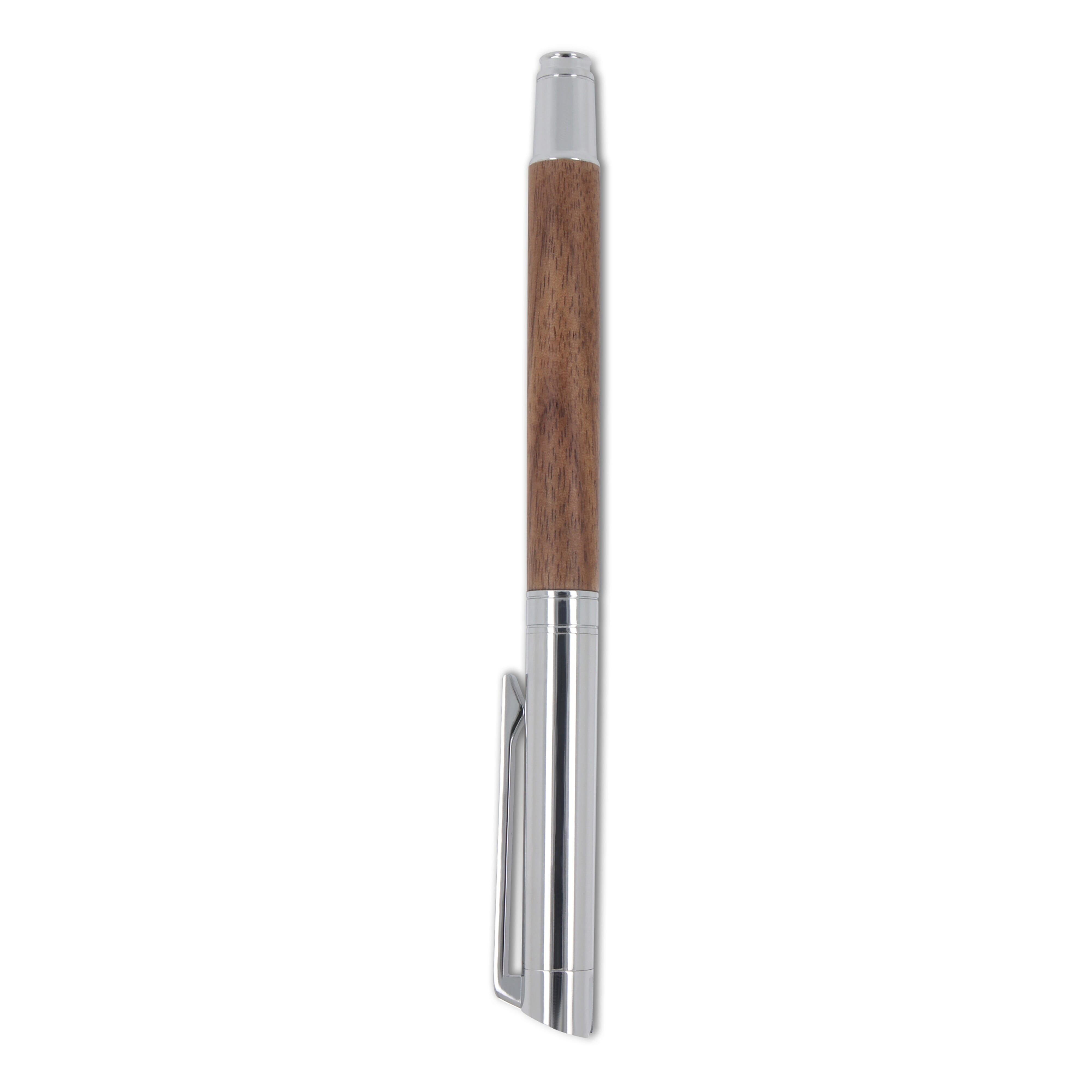 Schreibset Kugelschreiber & Tintenroller Metall/Holz, Geschenkbox