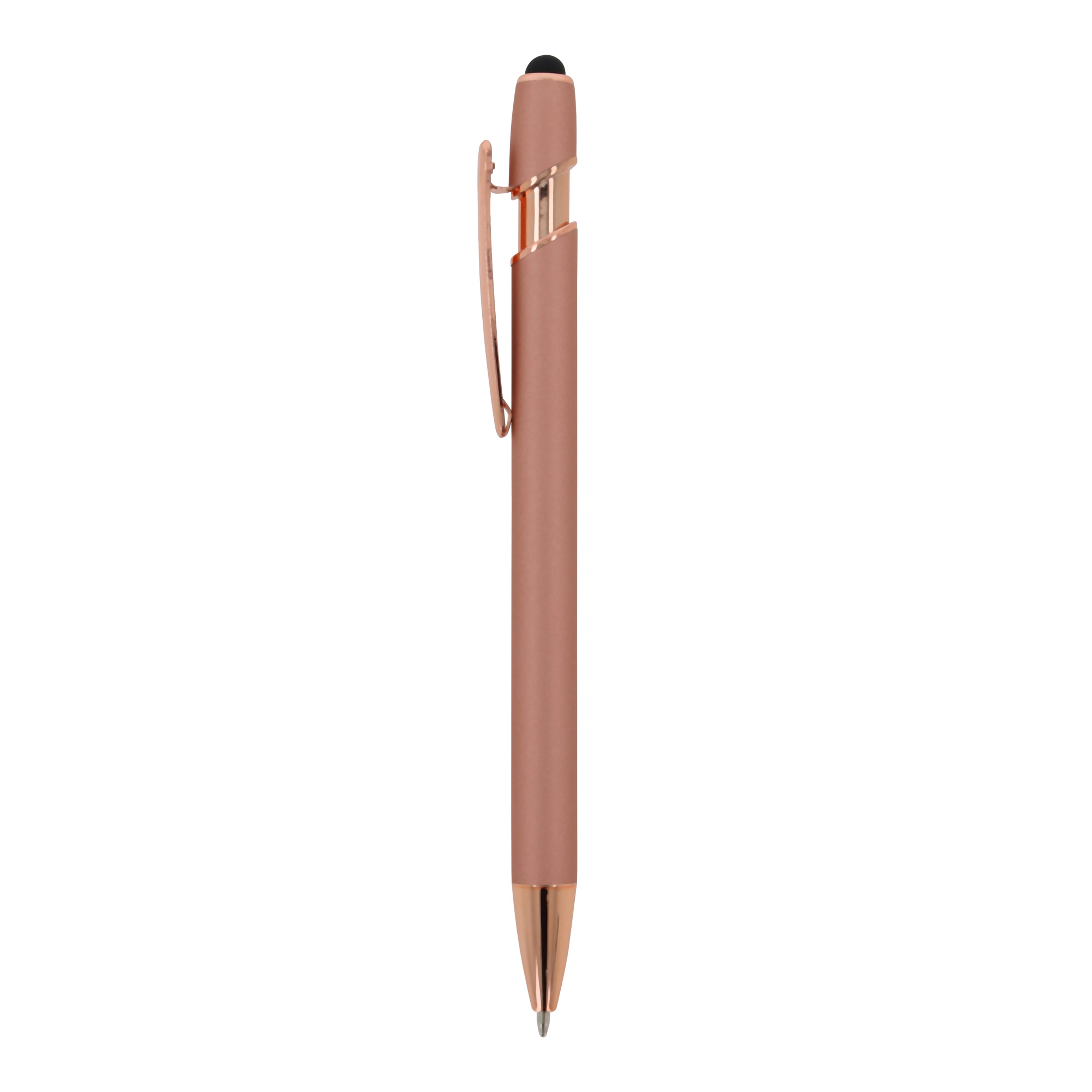 Kugelschreiber Paris Deluxe Metall gummiert mit Stylus, Werbeartikel