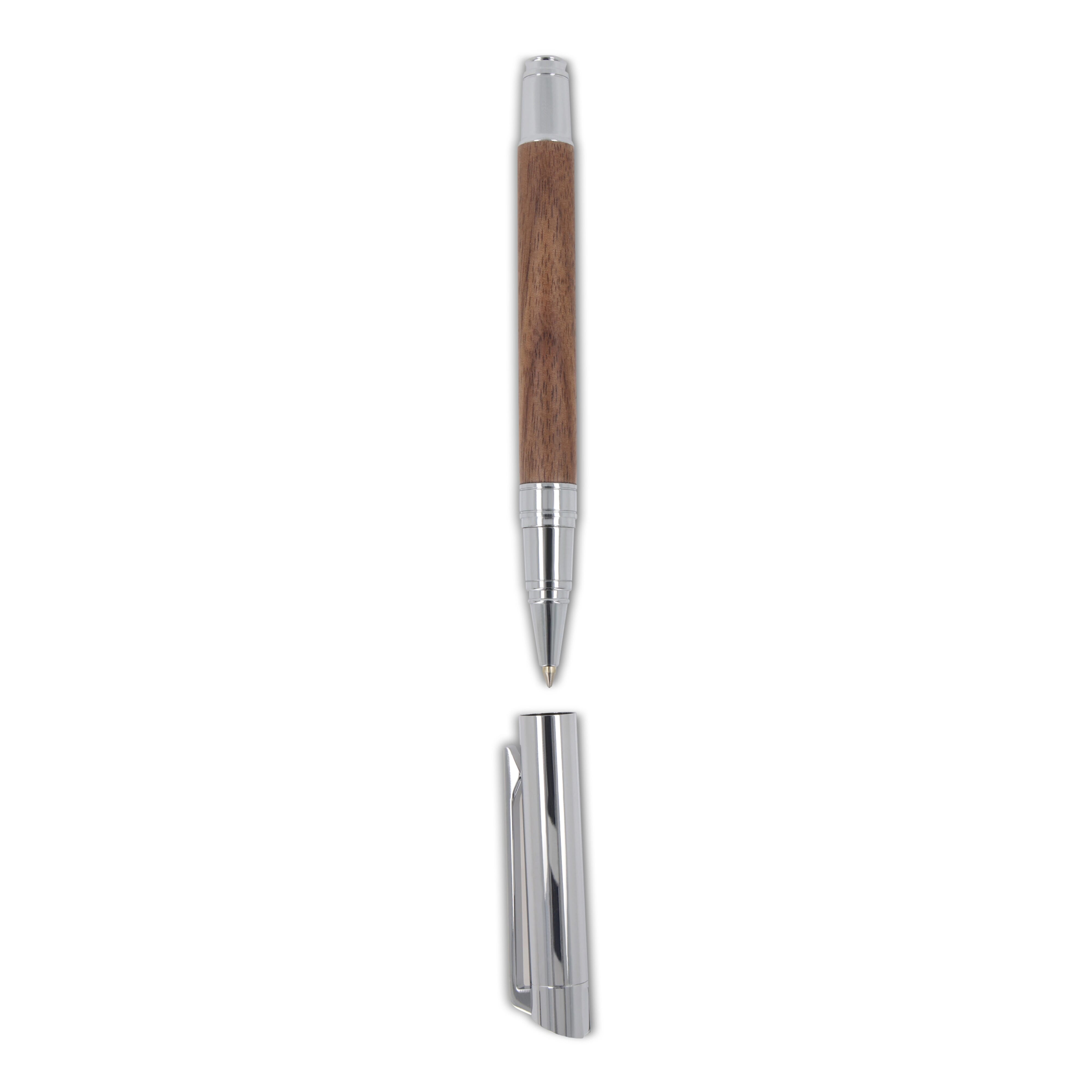 Schreibset Kugelschreiber & Tintenroller Metall/Holz, Geschenkbox