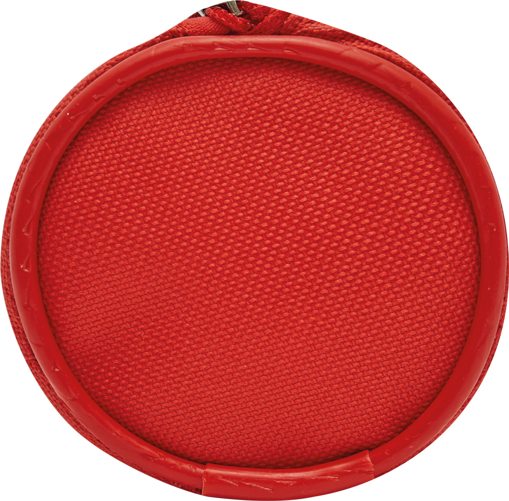 Stiftetasche SCHOOL rund – Polyester, Reißverschluss, bedruckbar