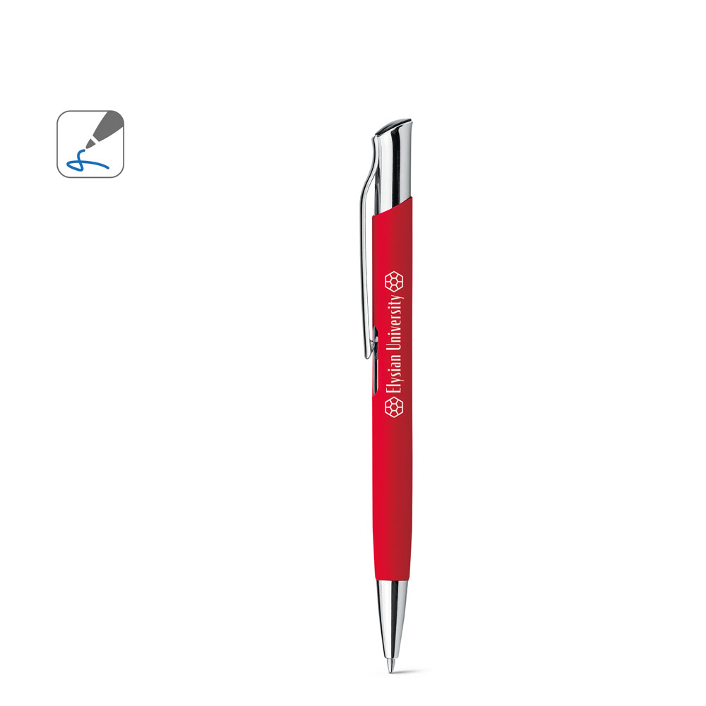 Kugelschreiber OLAF SOFT aus Aluminium mit gummierter Oberfläche, bedruckbar