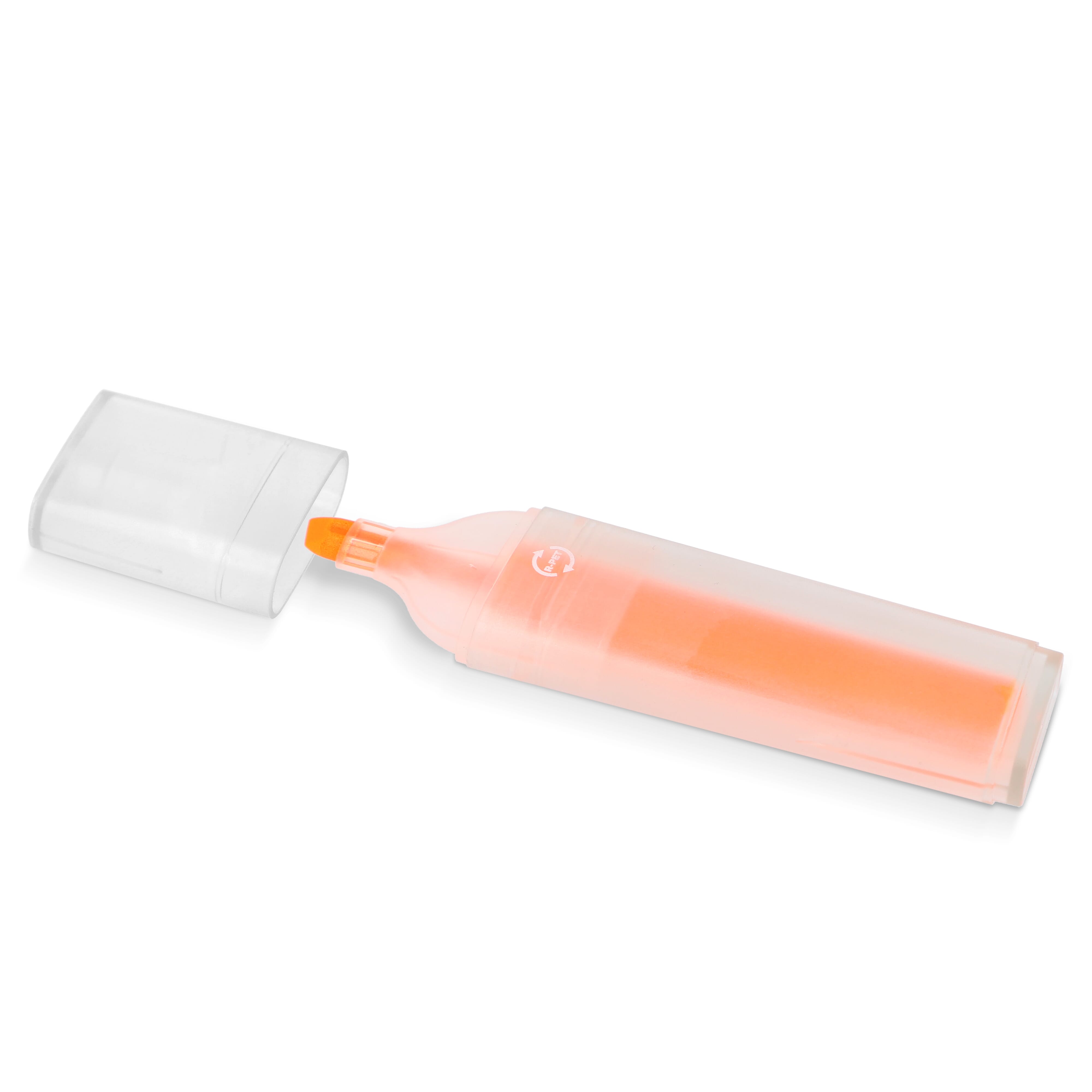R-PET Textmarker bedruckbar - Leuchtmarker mit Schrägspitze, Werbeartikel