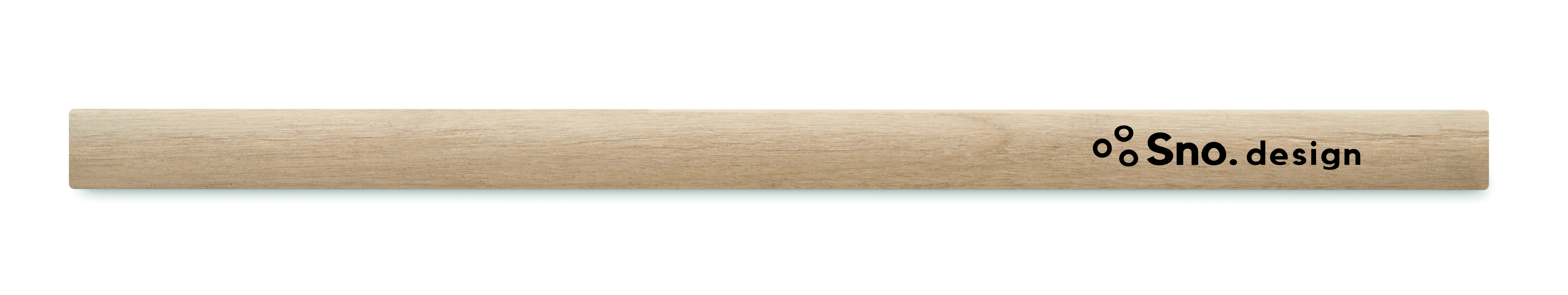 Zimmermanns-Bleistift MADEROS aus Holz mit Lineal – Werbeartikel