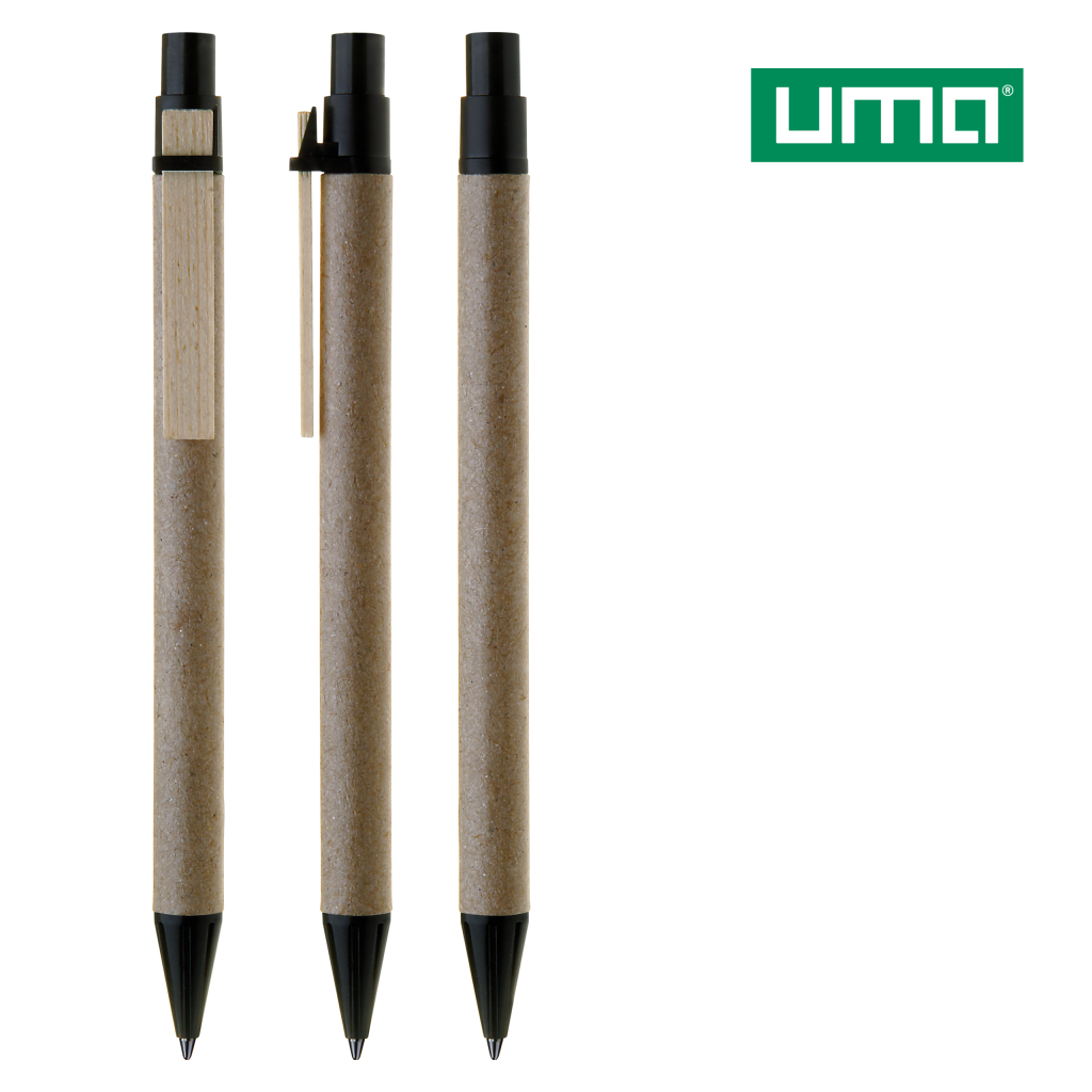 PAPER PEN Druckkugelschreiber aus Pappe mit Holzclip – bedruckbar