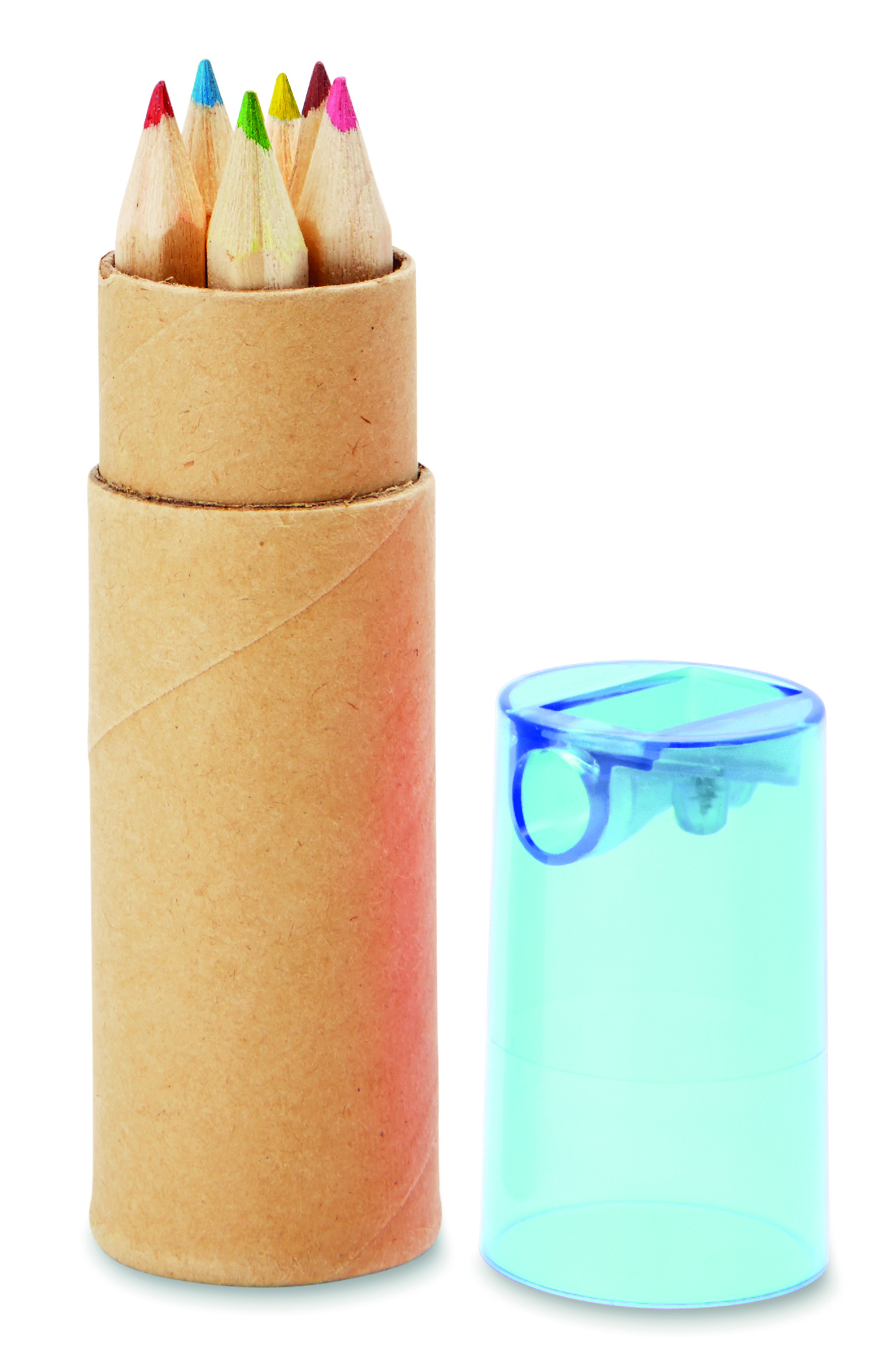 Buntstifte-Set PETIT LAMBUT Werbeartikel – 6 Stifte mit Anspitzer