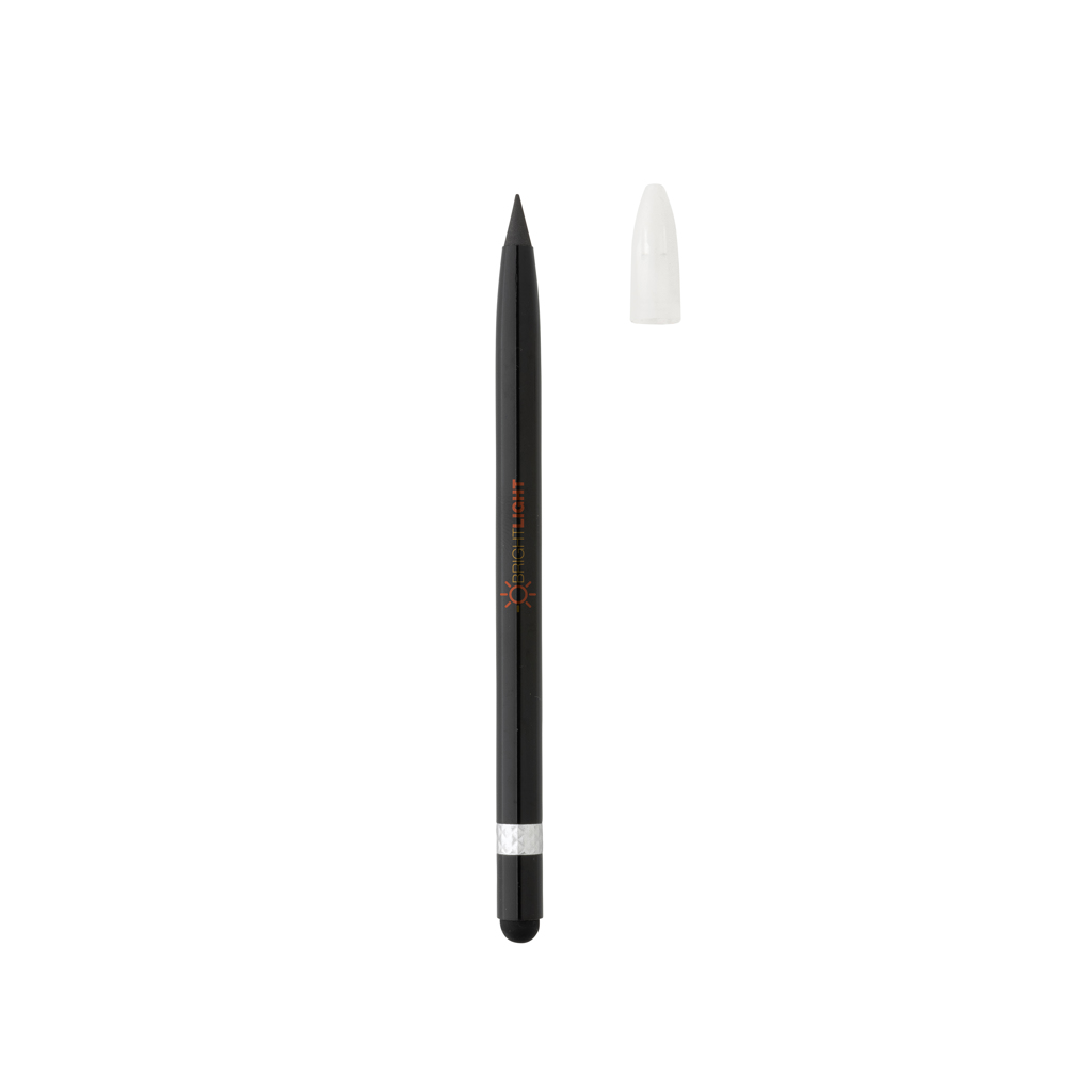 Tintenloser Stift aus Aluminium mit Radiergummi
