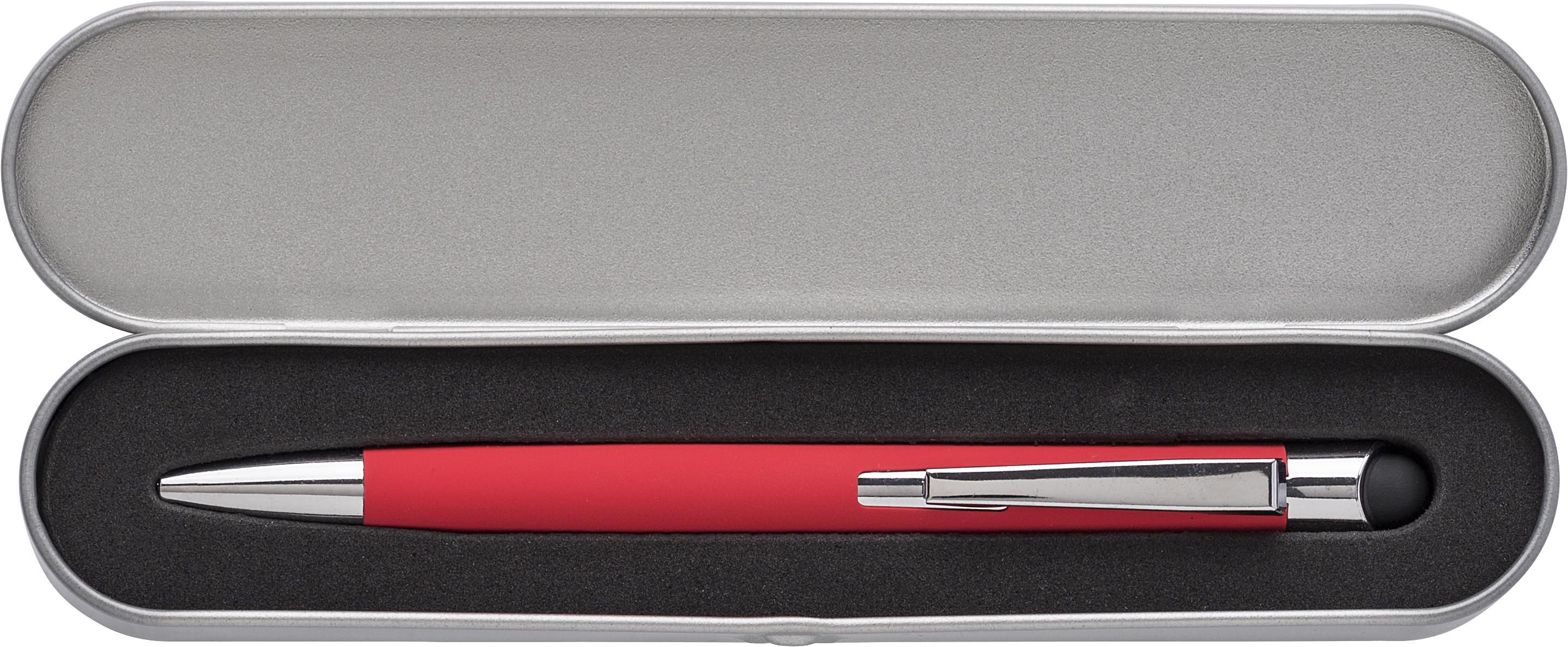 Rollerball Thea aus Aluminium - Werbeartikel Tintenroller mit Touchpen