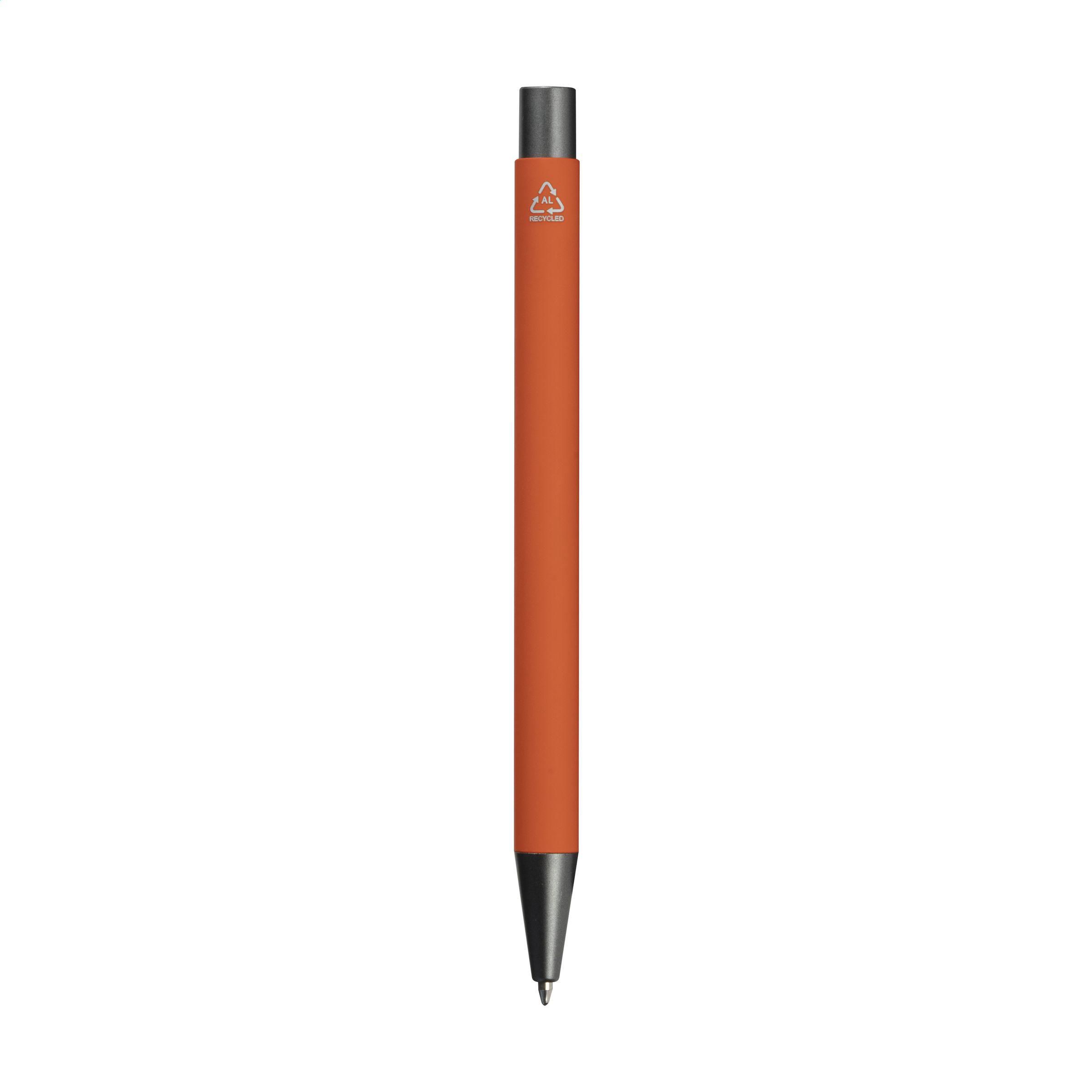Kugelschreiber Brady Soft Touch aus recyceltem Aluminium, bedruckbar