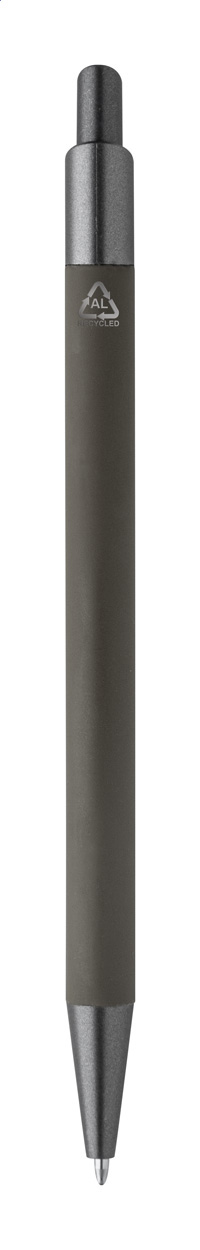 Kugelschreiber Ramet aus recyceltem Aluminium, gummiert – Werbeartikel