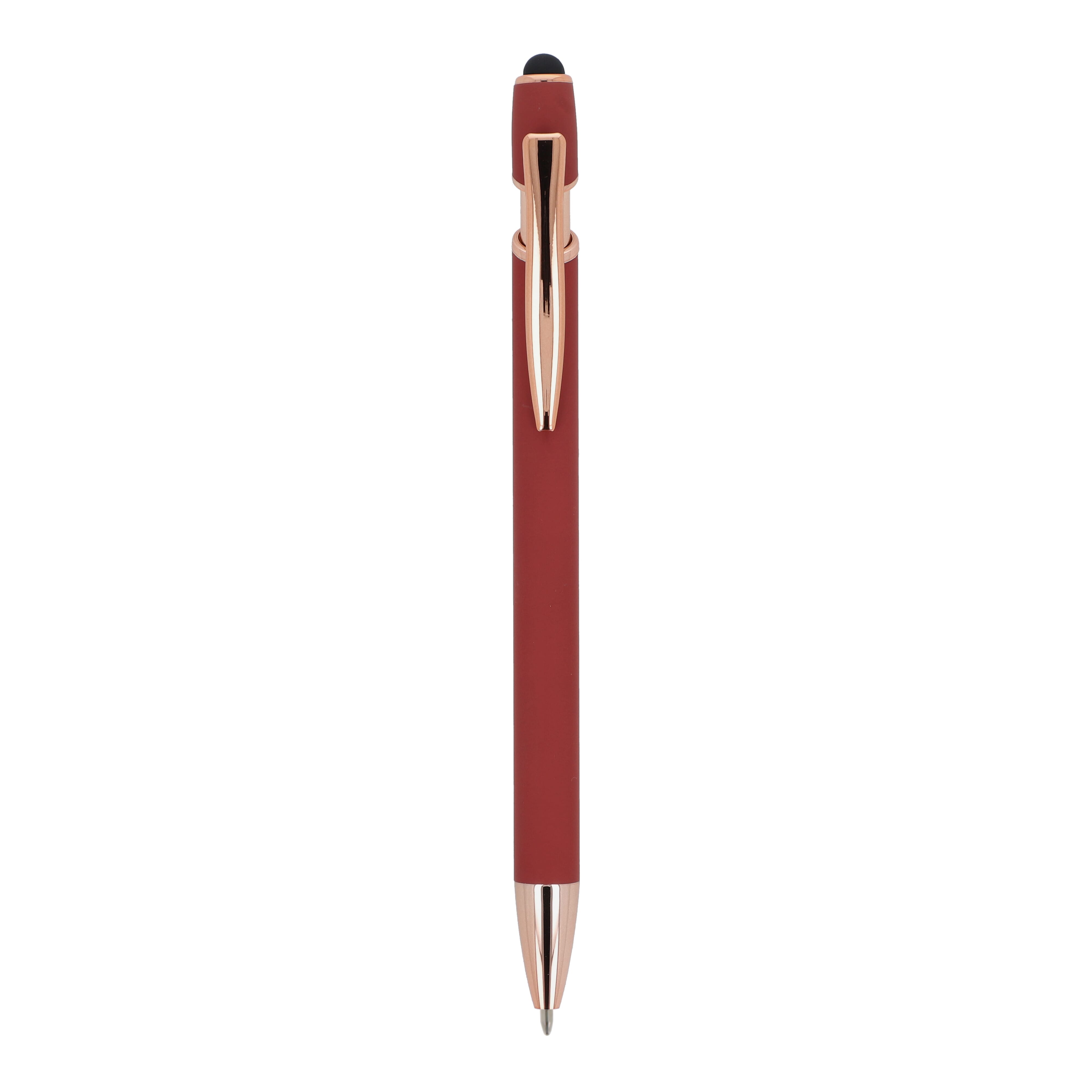 Kugelschreiber Paris Deluxe Metall gummiert mit Stylus, Werbeartikel