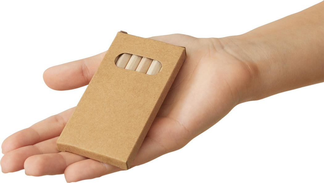 Buntstifte TINY TREE aus Holz, 6er-Set in Box – Werbeartikel bedruckbar