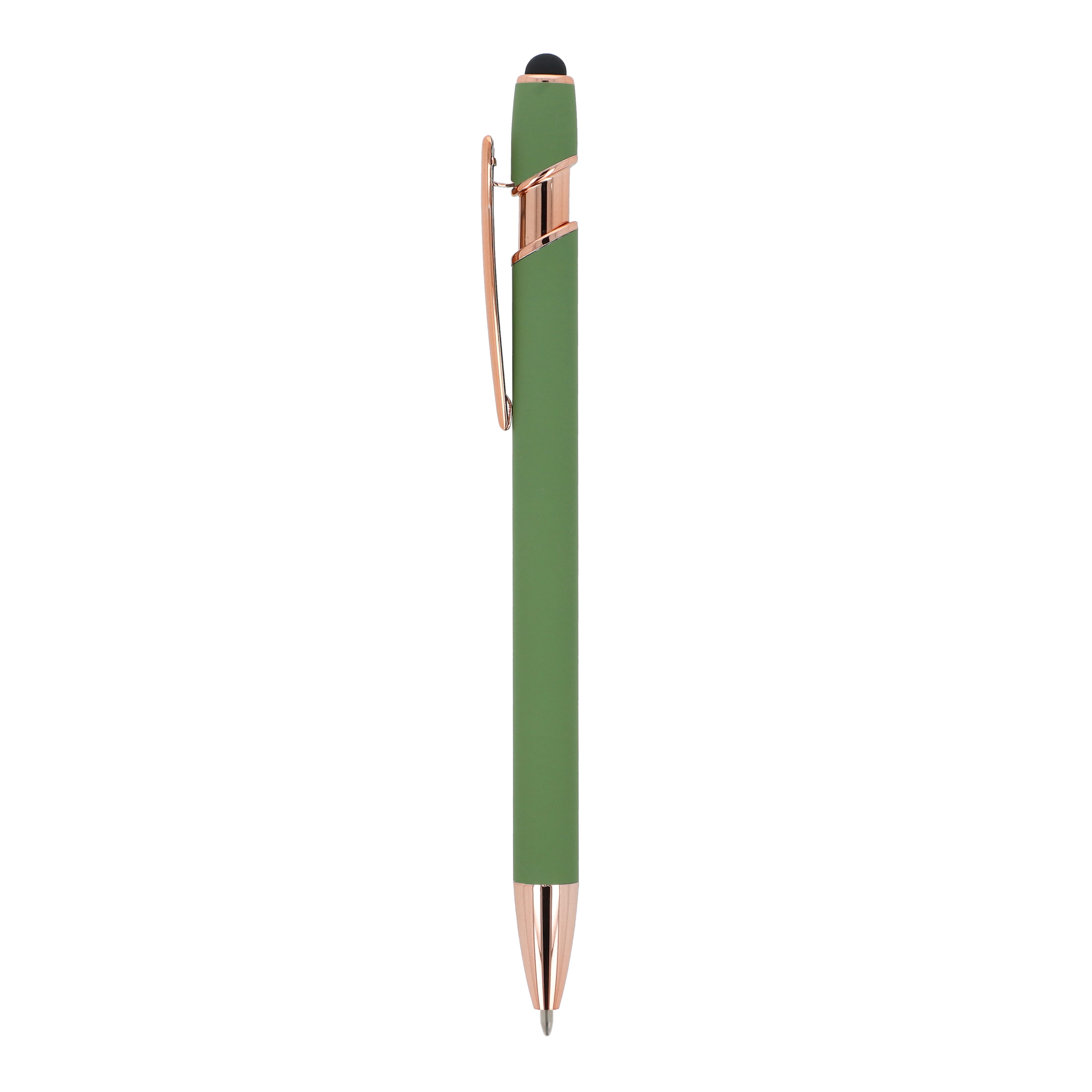 Kugelschreiber Paris Deluxe Metall gummiert mit Stylus, Werbeartikel