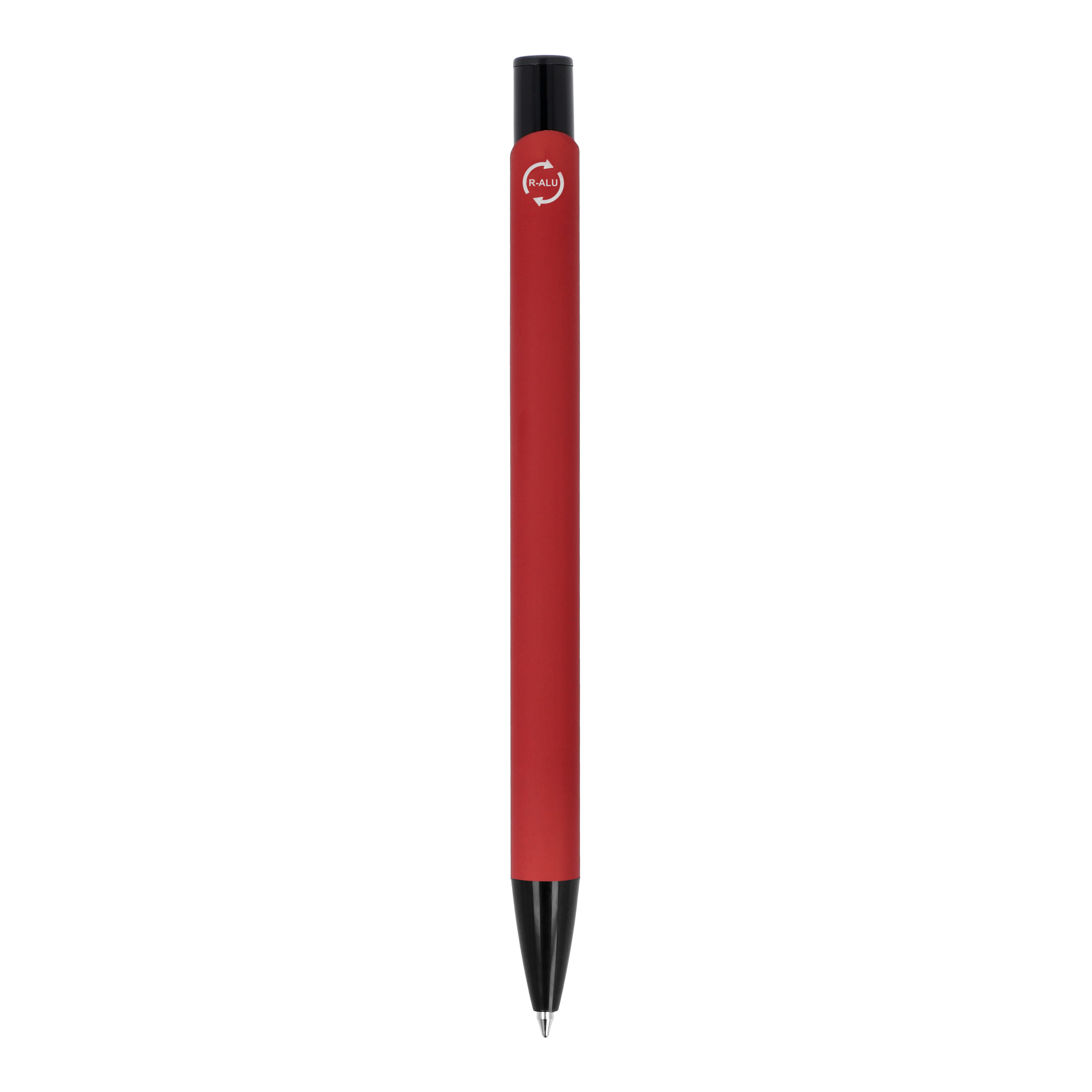 Kugelschreiber Alicante Soft-Touch, Recycling-Aluminium, blaue Tinte