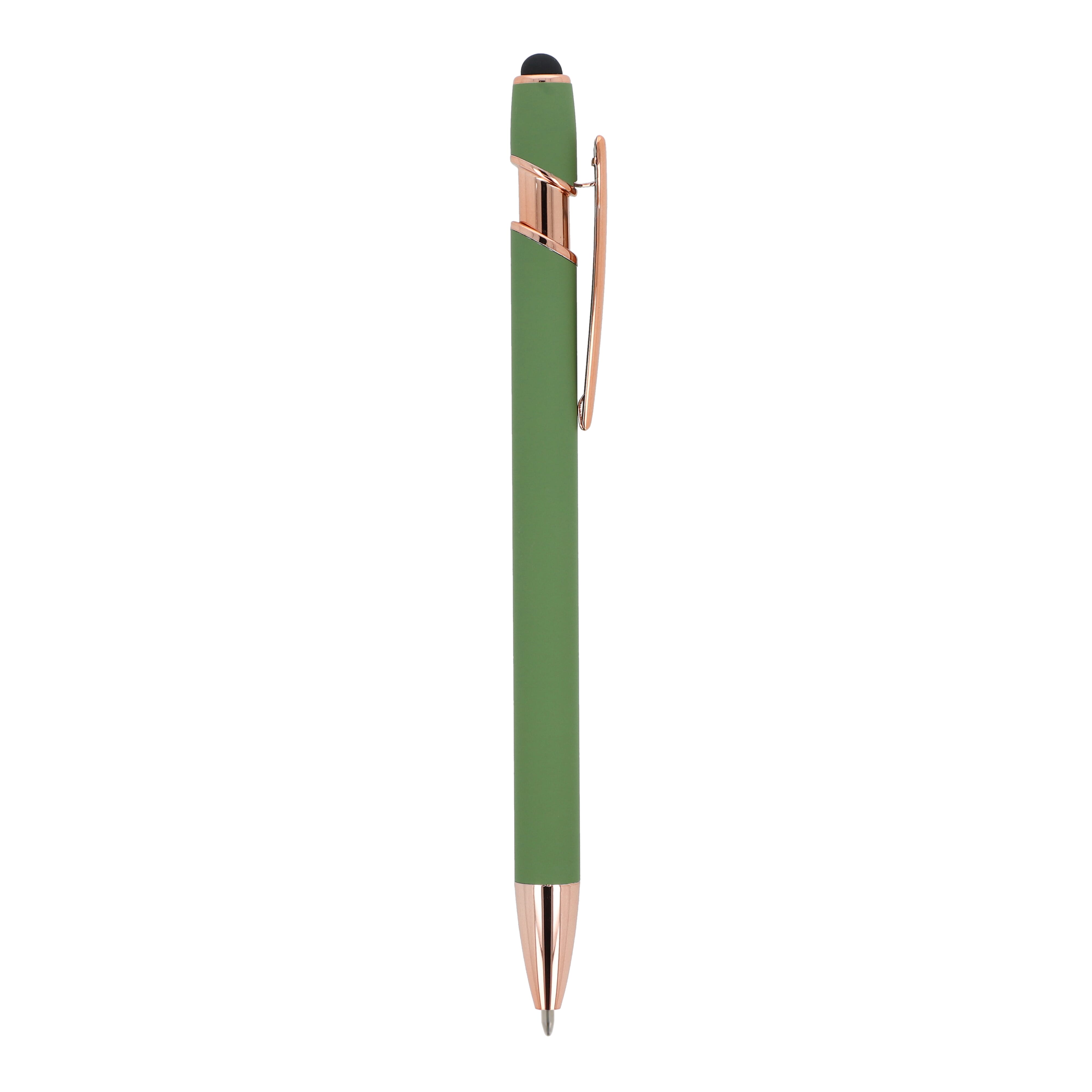 Kugelschreiber Paris Deluxe Metall gummiert mit Stylus, Werbeartikel