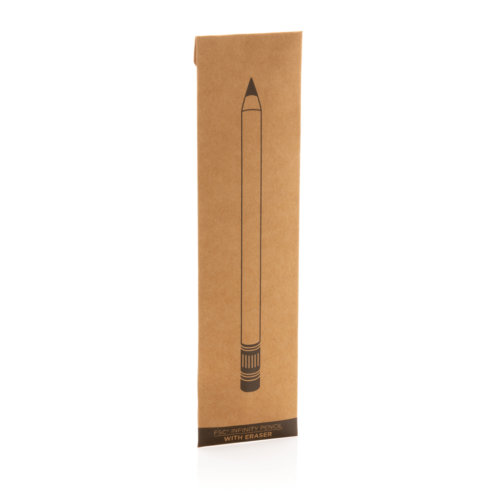 Infinity-Stift Bambus FSC® mit Radiergummi – Werbeartikel bedruckbar