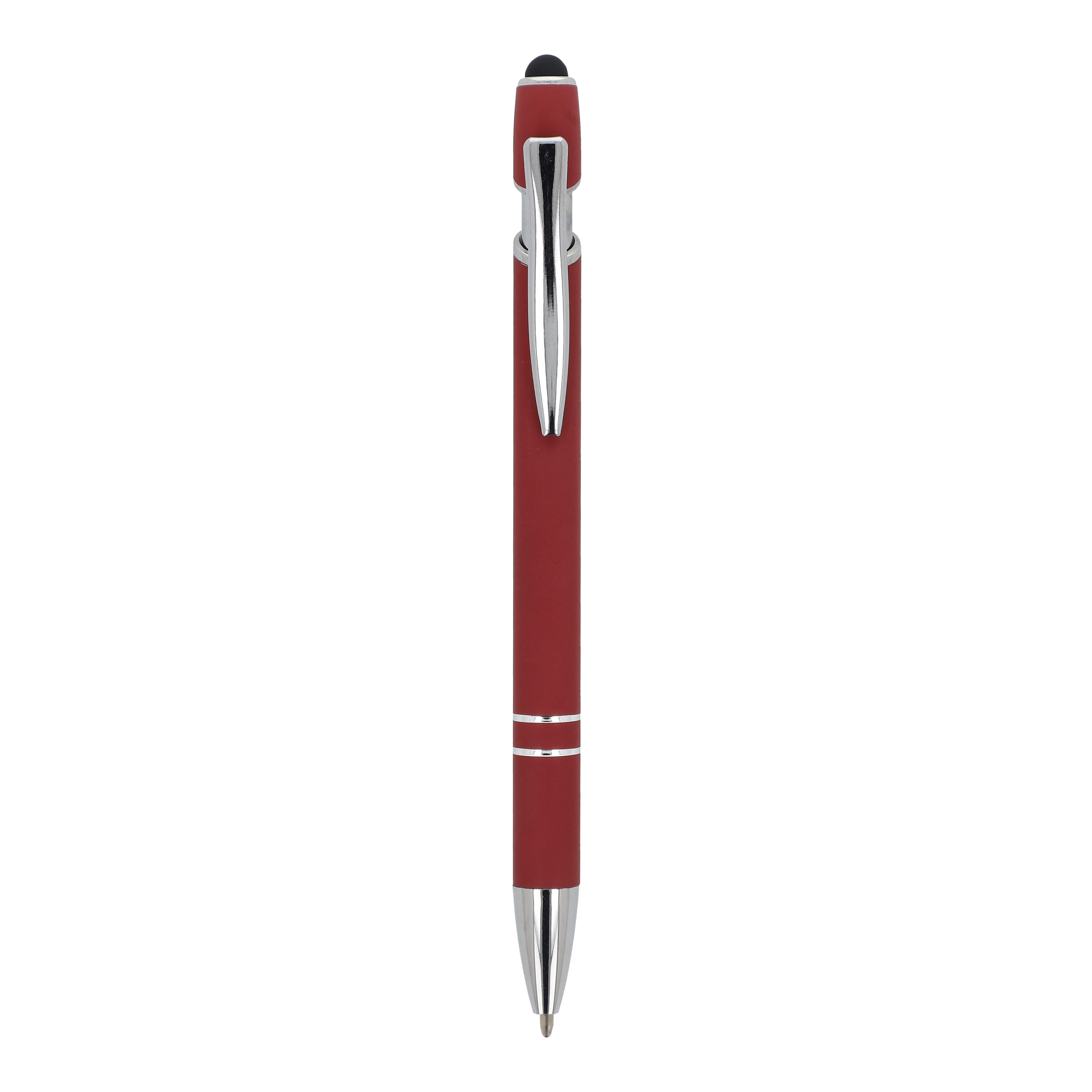 Kugelschreiber Paris Metall Soft Touch - Aluminium mit Stylus, bedruckbar