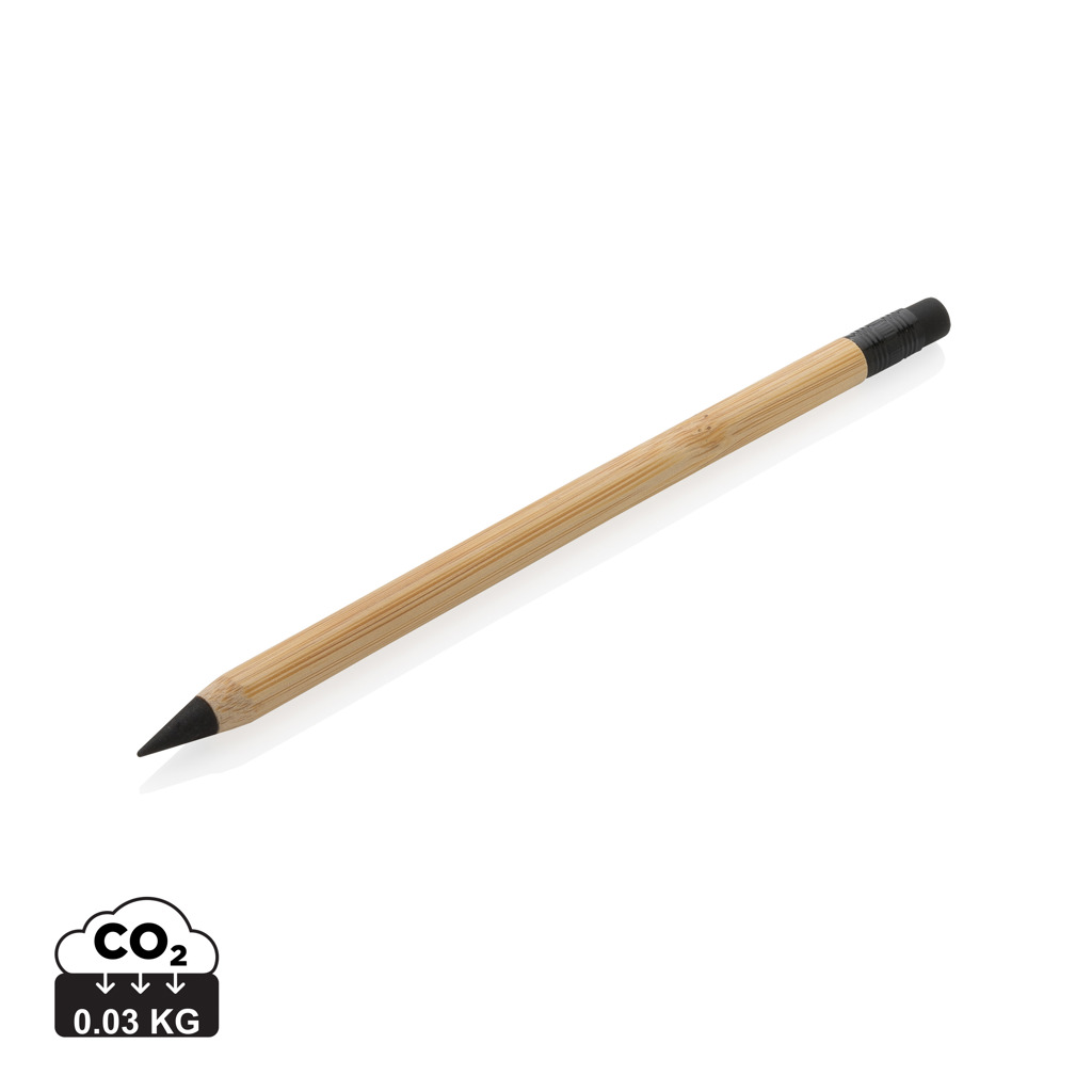 Infinity-Stift Bambus FSC® mit Radiergummi – Werbeartikel bedruckbar