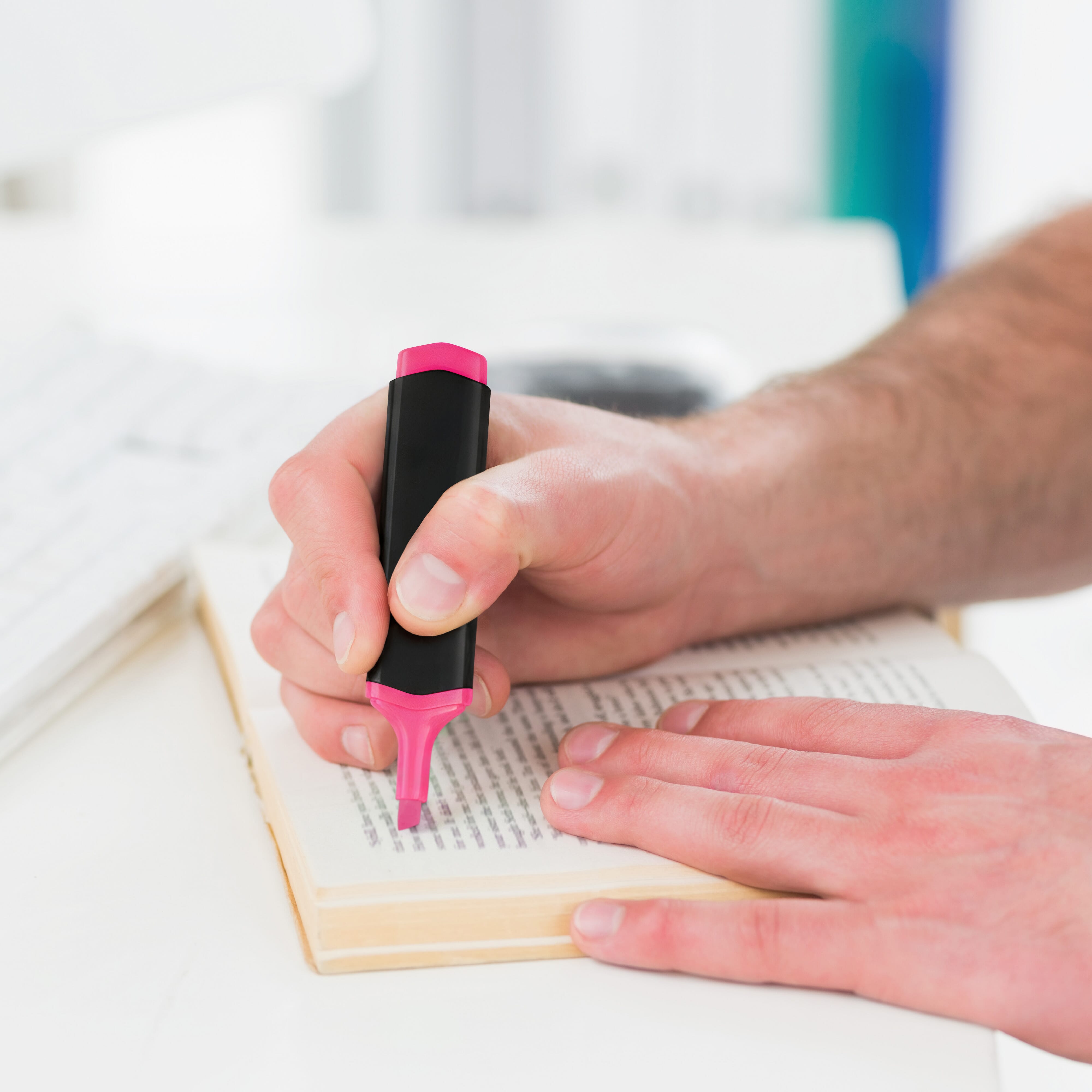 Textmarker als Werbeartikel – ABS-Kunststoff, bedruckbar, viele Farben