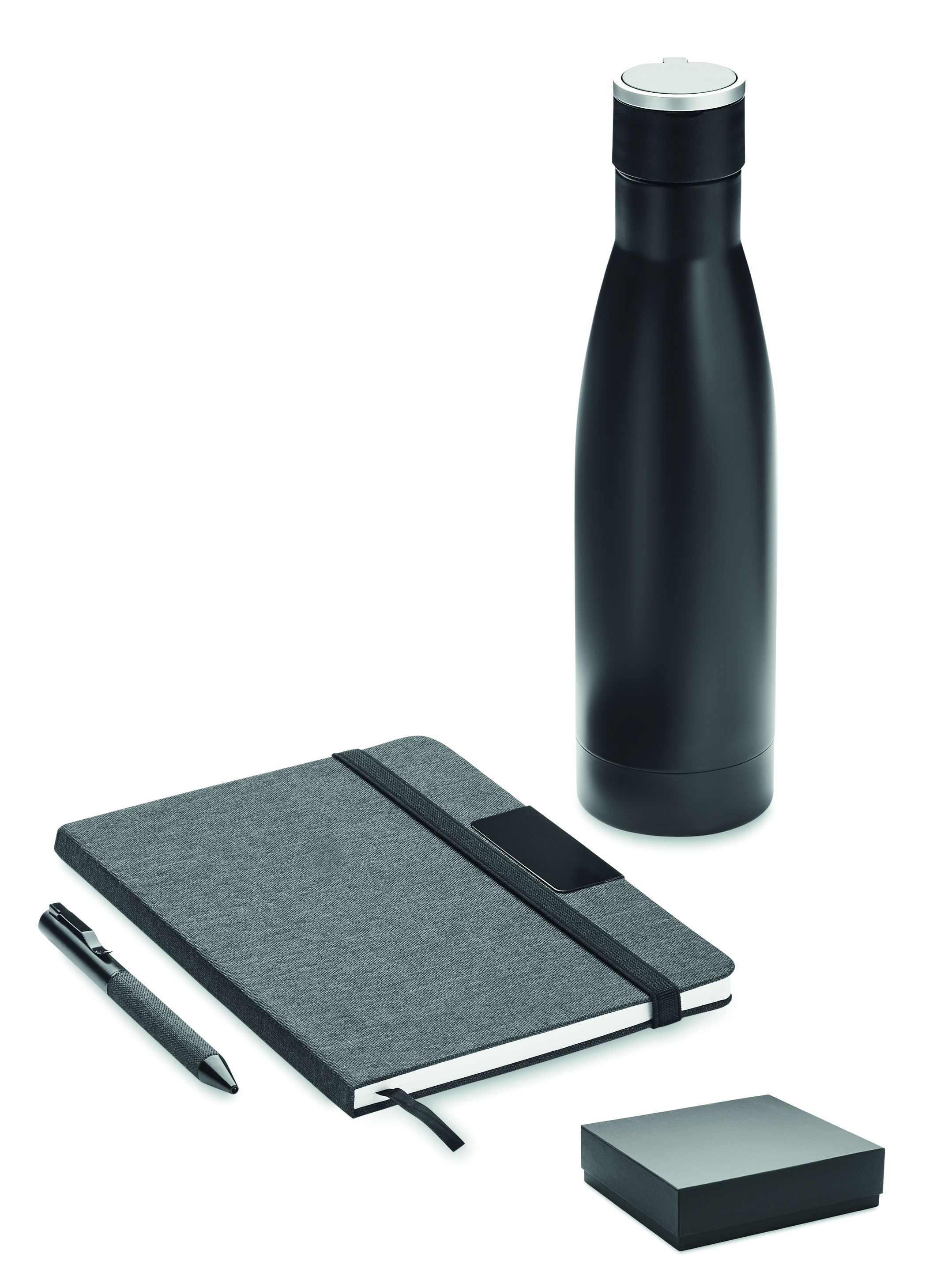 Geschenk-Set YOKOSO: Notizbuch A5, Kugelschreiber & Isolierflasche 500 ml