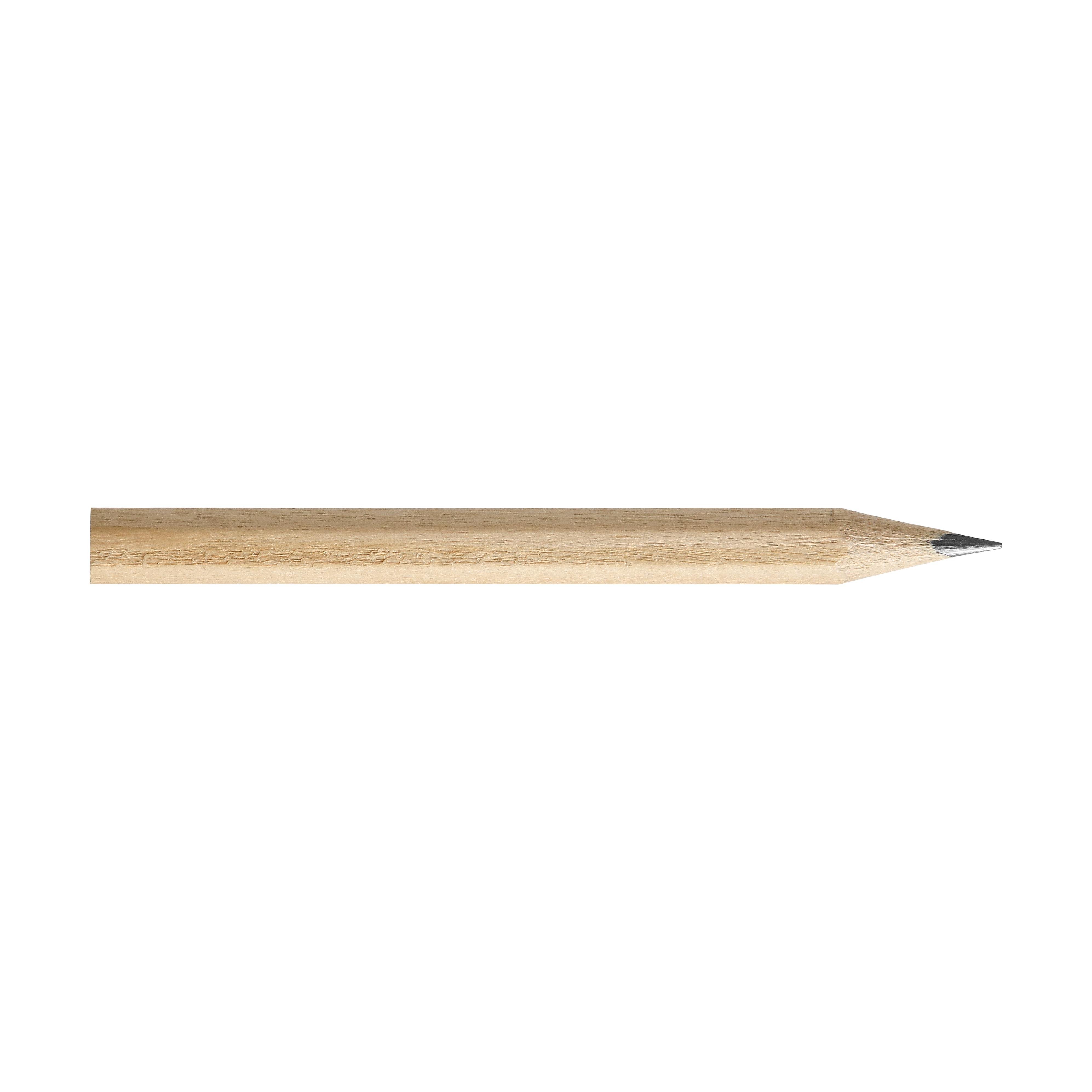 Bleistift Nature kurz aus Holz - sechseckig, bedruckbar als Werbeartikel