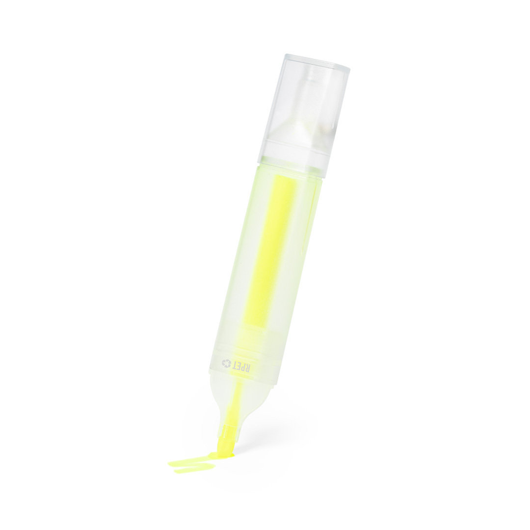 Textmarker Conrad aus RPET – bedruckbarer Werbeartikel, transparent